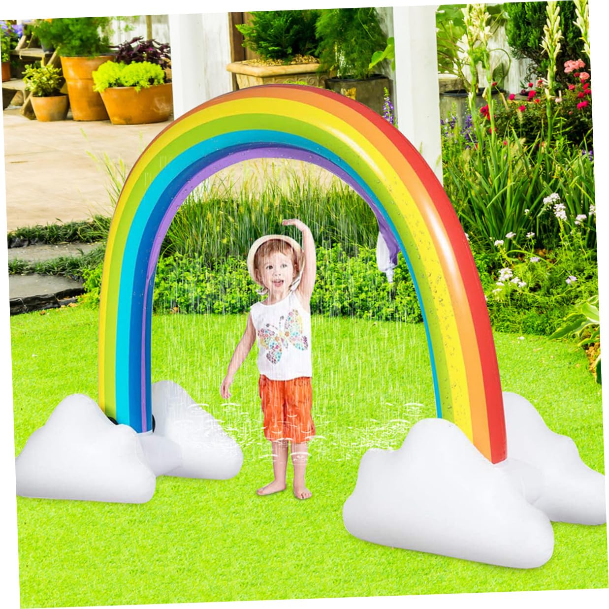 Arche Gonflable Arroseur 1pc PVC Jouet d'eau pour Garçon et Filles | Plage et Fête, Facile à Nettoyer, Structure Robuste, Jeu D’été, Usage Extérieur