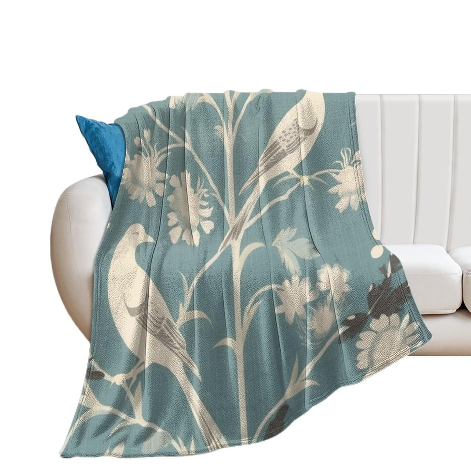 Couverture flanelle chaude Chenonceau contre le froid pour nuits douces au lit ou canapé