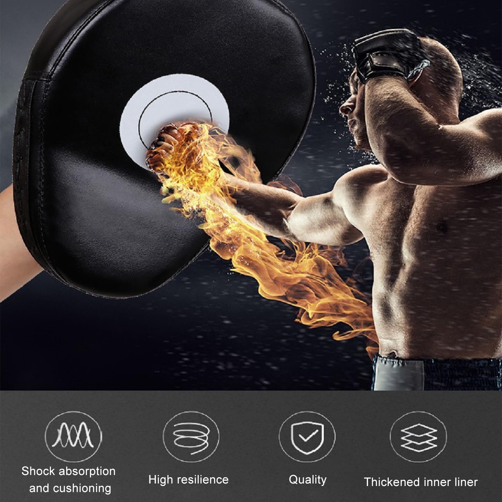 Boxpads, RDX Handpratzen, Almohadillas y Manoplas Boxeo,Manoplas de Boxeo,Almohadillas para Entrenamiento De Kickboxing,Mitones de Box para Adultos,Almohadilla de Artes Marciales
