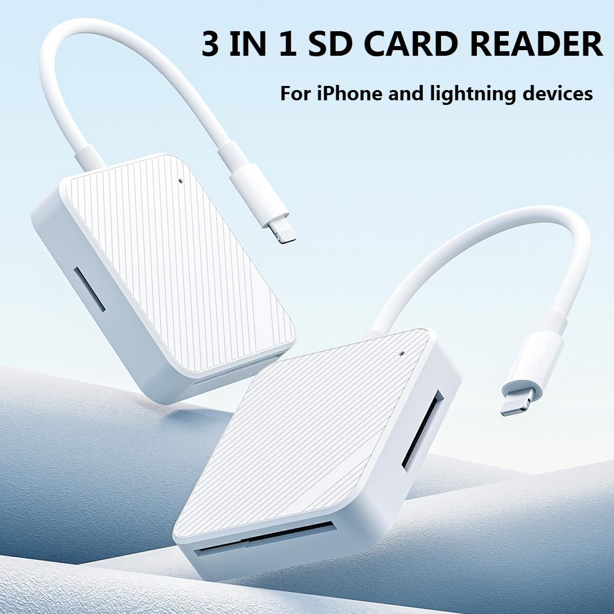 Micro SD Card Reader for iPhone,[Apple MFi Certified] Lightning to Memory SD Card Reader Adapter High-Speed Camera Photography Card Viewer for iPhone 14/13/12/11/XS/XR/X/8/7/6 Supports SD/TF/XD/SM