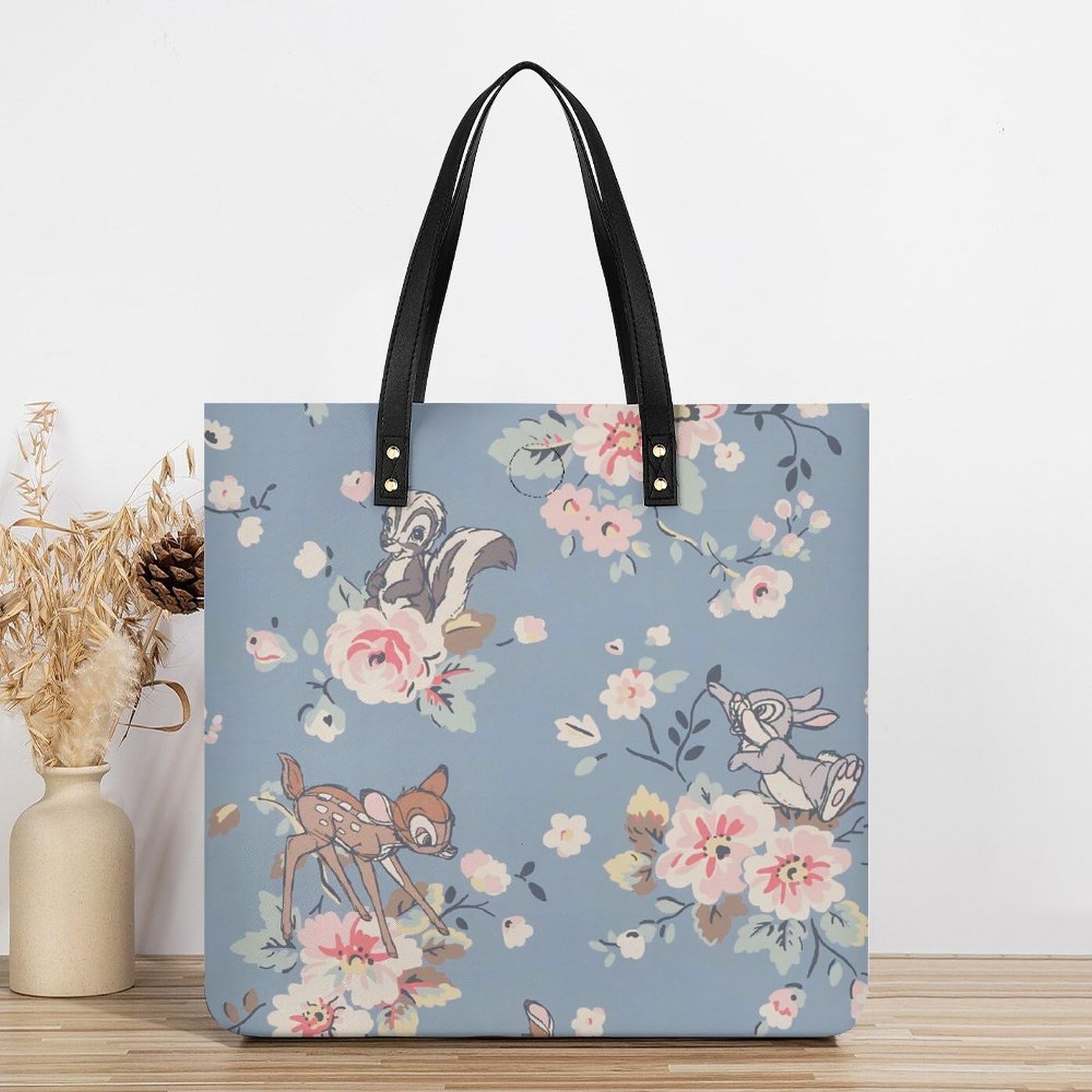 Amazon.co.jp: トートバッグ レトロ ローズ バラ 花柄 ハンドバッグ 