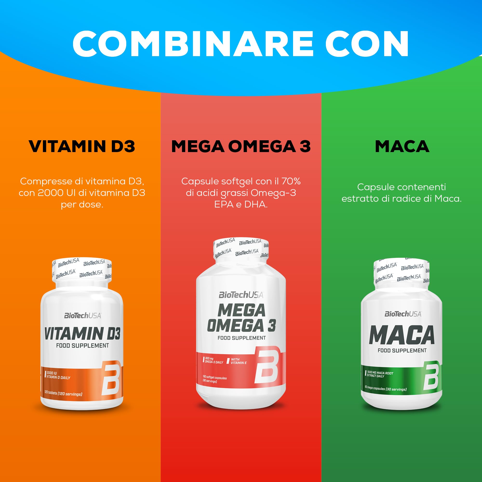 BioTechUSA Multivitamin For Men - Supporto completo per uomini attivi | 38 sostanze attive | Supporto energetico, immunitario e muscolare | Difesa antiossidante, 60 compresse