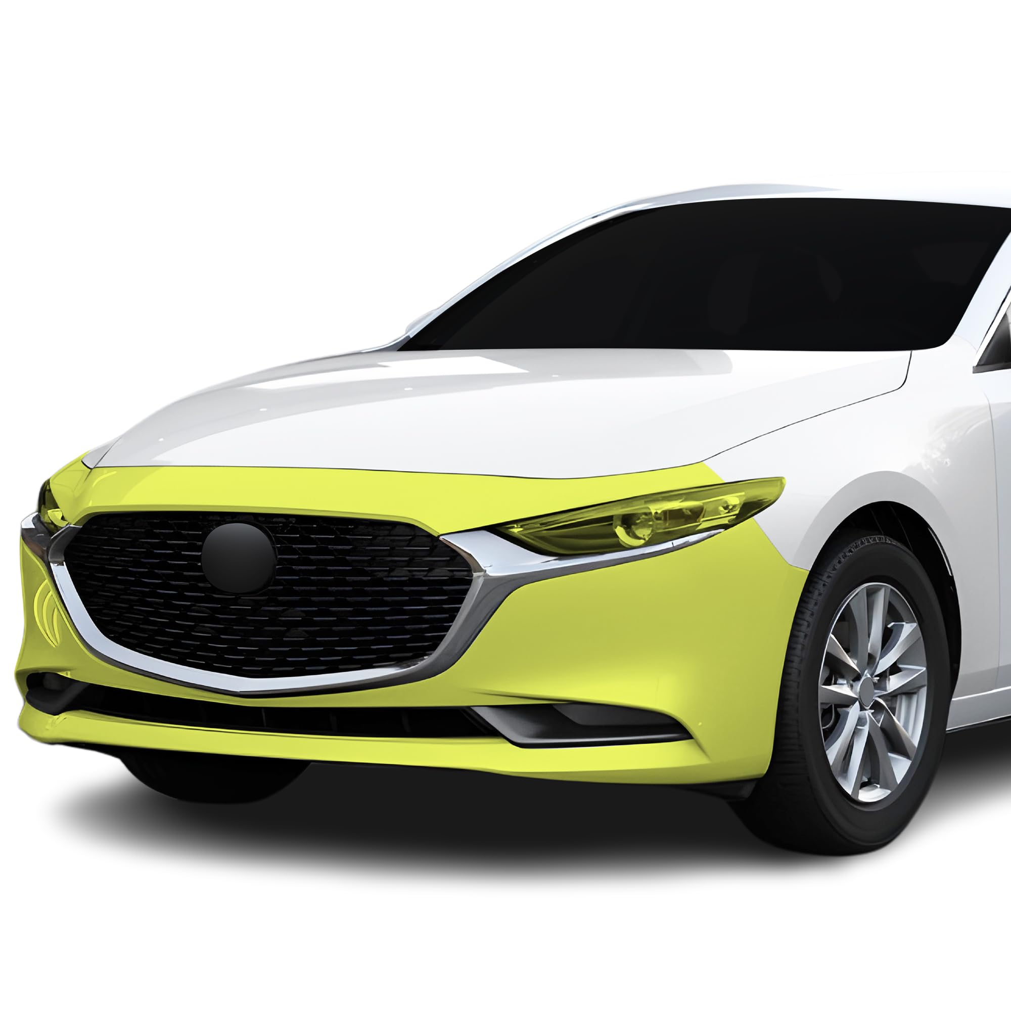 BOGAR TECH DESIGNS for Mazda 3 Sedan 2019+ Front Bumper Paint Protection PPF Film Kit Cover, Clear Bra