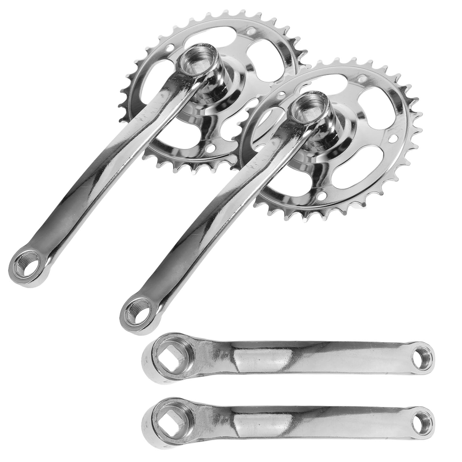 Set di Guarniture per Mountain Bike 32 Denti, Pedivelle Coniche Quadrate, Ricambio per Bici Pieghevoli da Corsa, Braccio Manovella Resistente per Ciclismo Outdoor