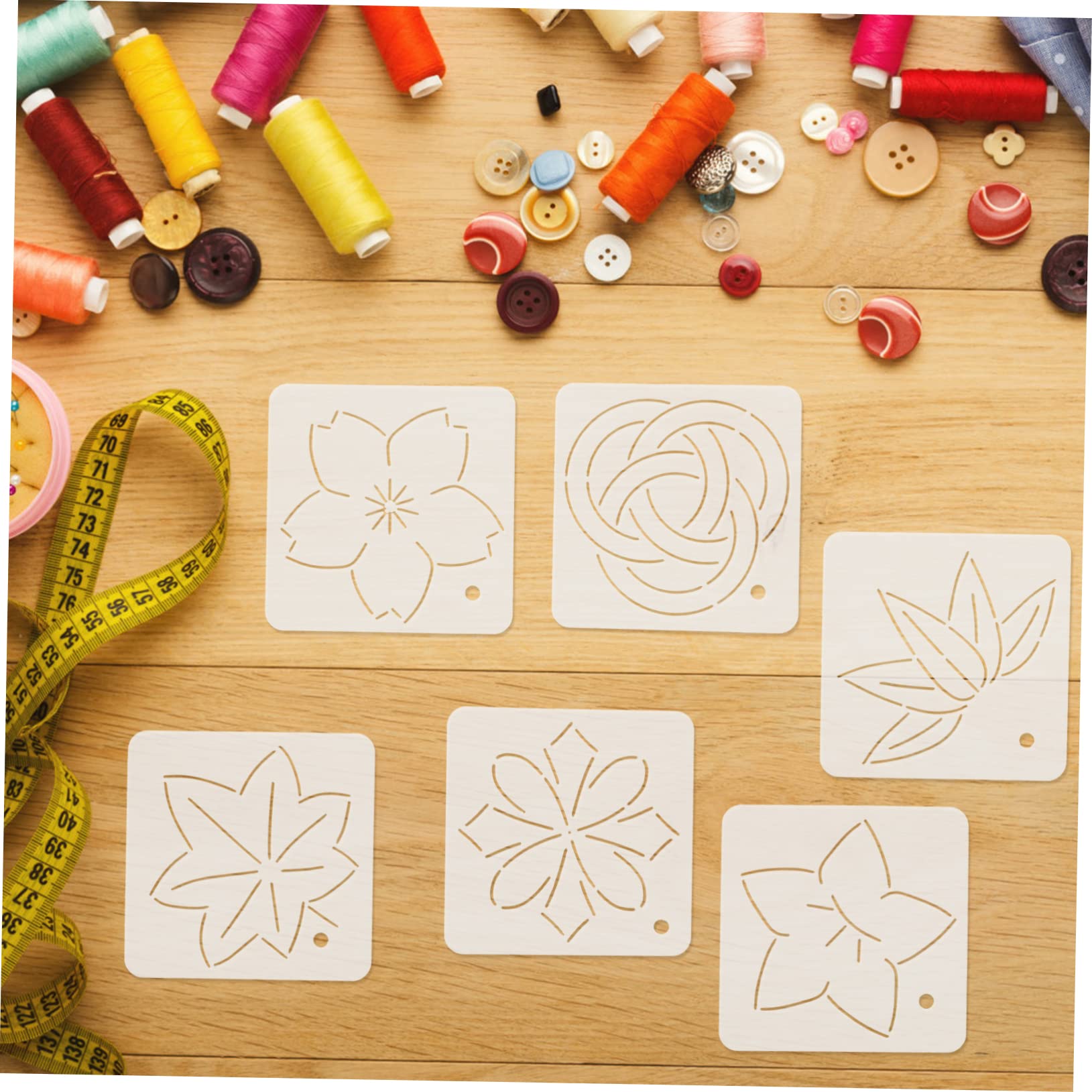 TEHAUX 30piezas Plantillas Acrílicas De Acolchado De Herramientas De Costura Para y Patchwork Accesorios Para Manualidades Diy