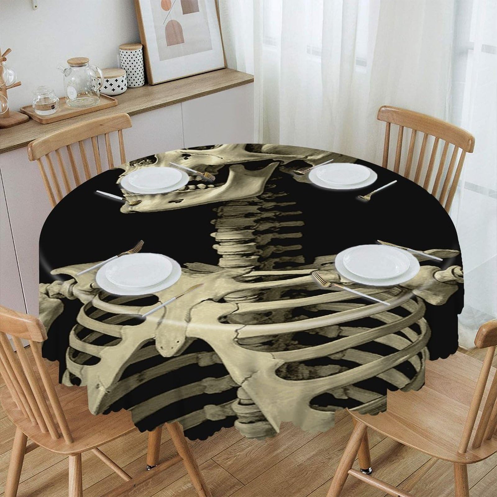 VstaDank - 60 inch round tablecloth easy clean round thick decorative polyester tablecloth for dining kitchen party farmhouse outdoor