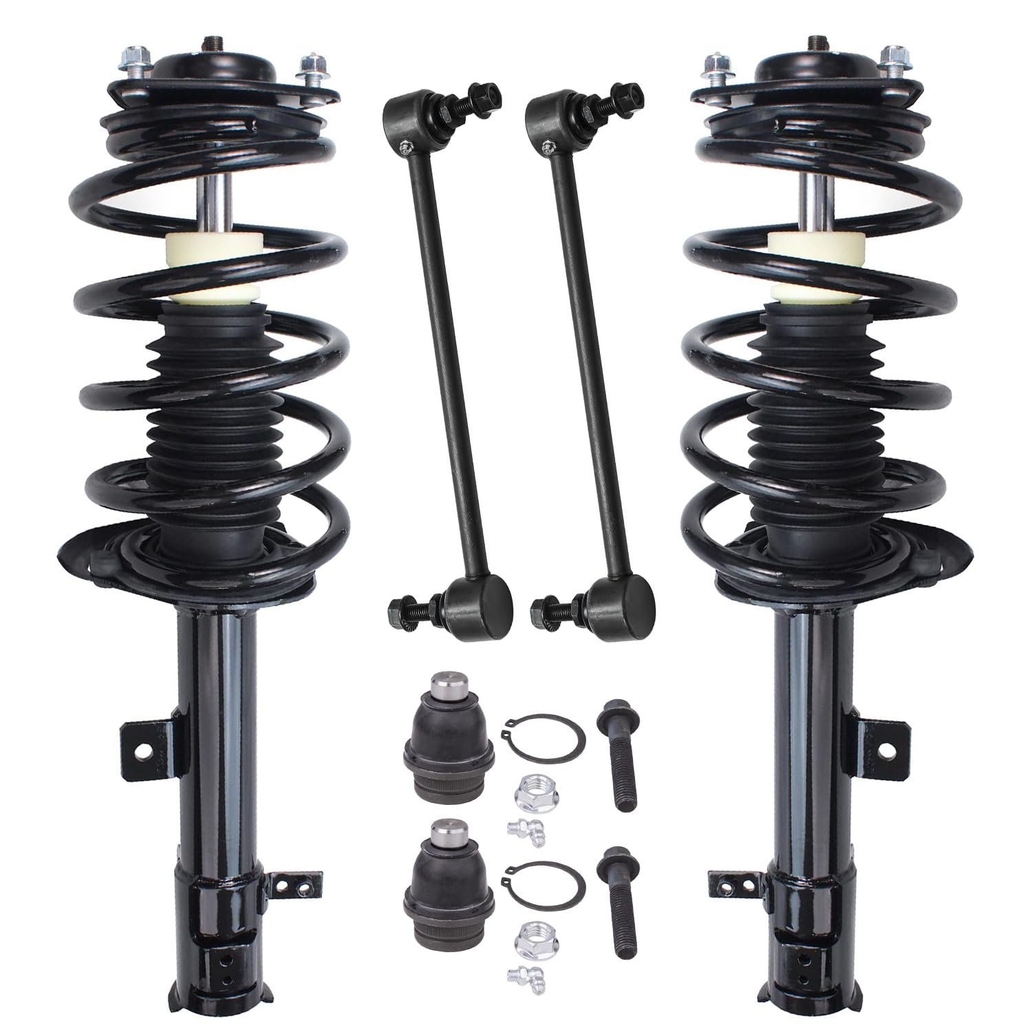 Detroit Axle - Front Struts Suspension Kit for 2007-2012 Dodge Caliber, 2