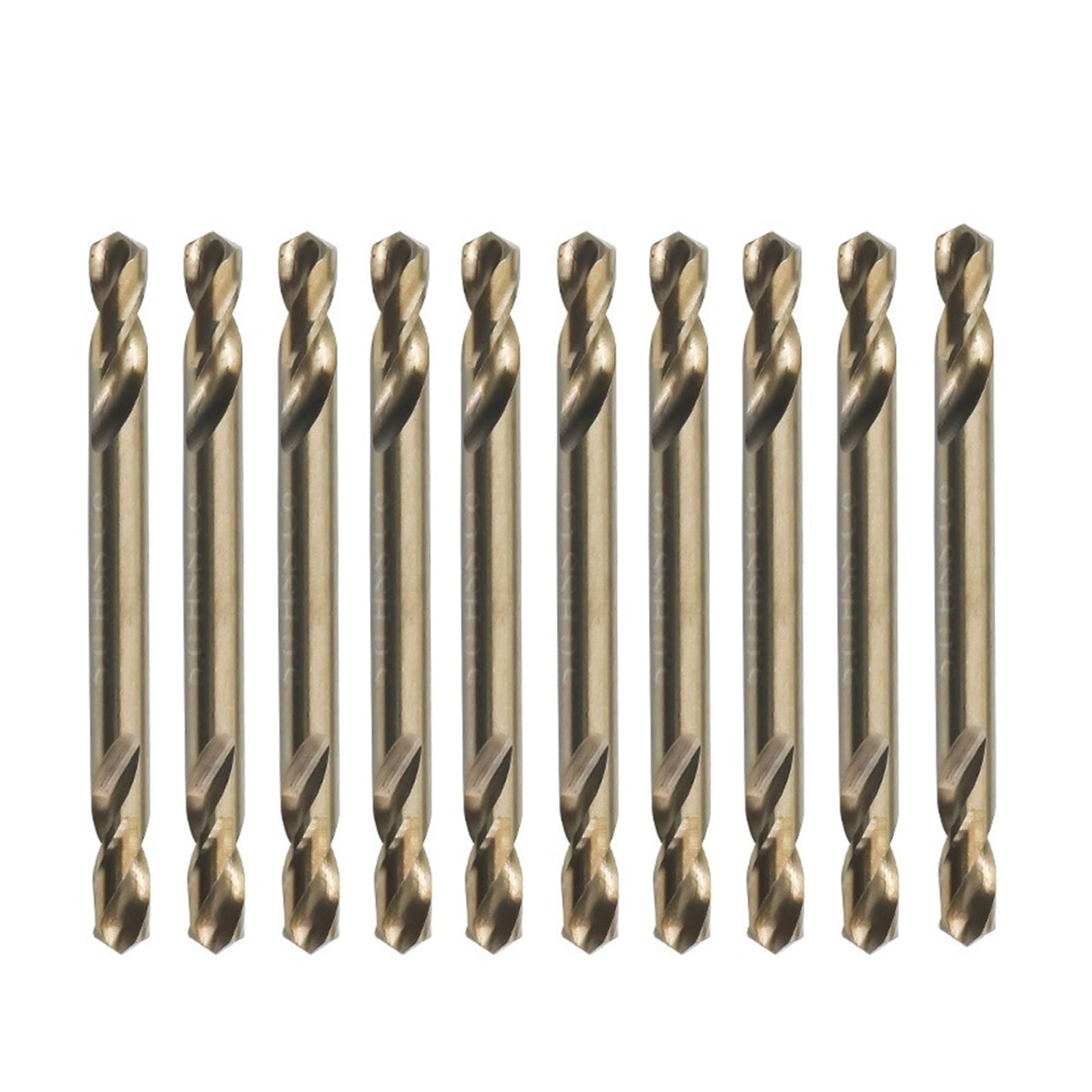 Brocas de cobalto doble extremo M35, 3mm-5,5mm, 10 Uds., brocas giratorias for acero inoxidable (3/3, 2/3, 5/4/4, 2/4, 5/5/5, 2/5, 5mm) Apto para madera y metal(5.5mm 10pcs)