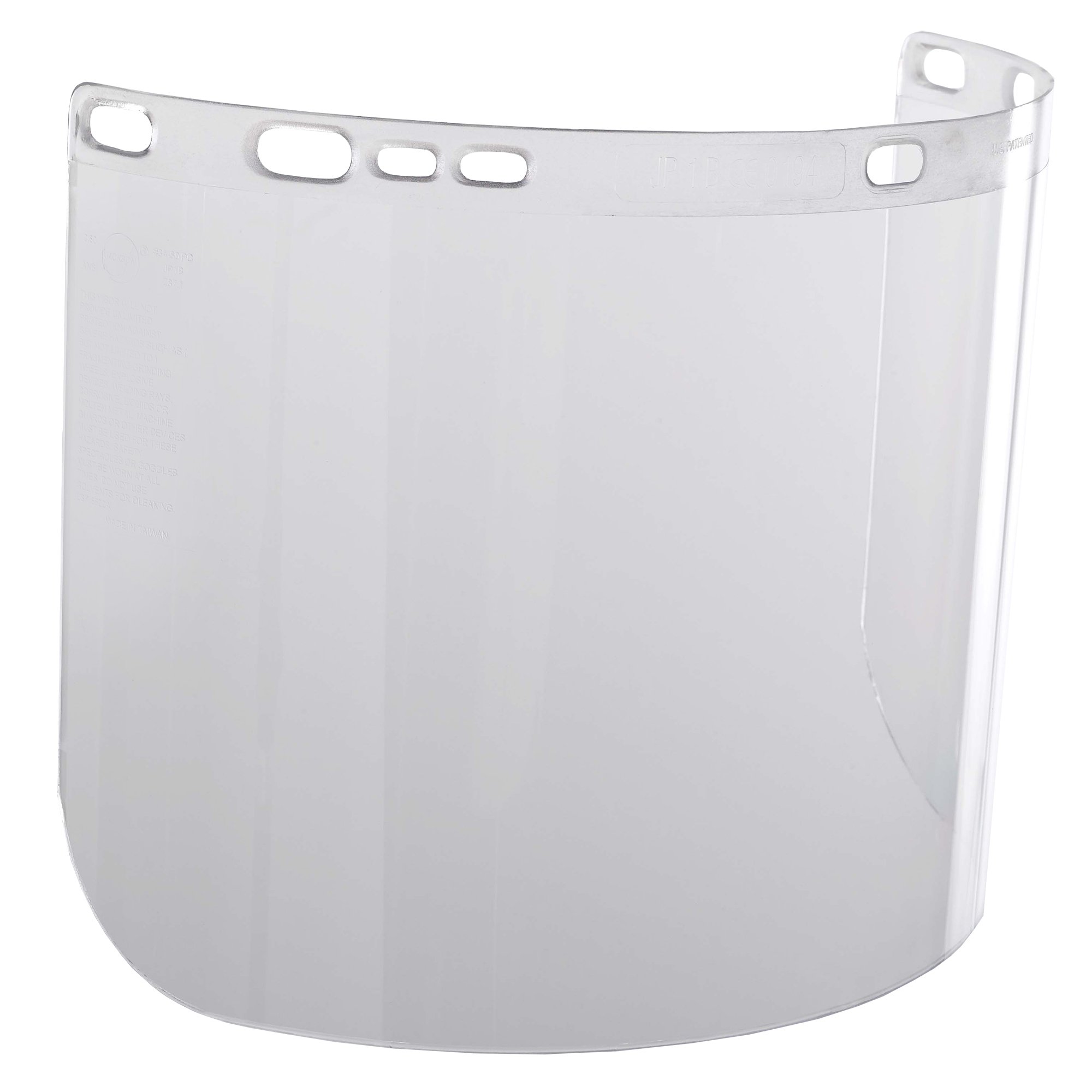 Jackson Safety Faceshield Window for Jackson Safety Headgear, 8" x 15.5" x 0.06", Polycarbonate, Unbound, Clear Tint, 14132