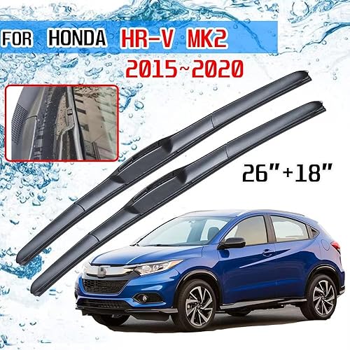 Miniatura 2 de Escobillas de limpiaparabrisas delantero compatibles con Honda HR-V HRV MK2 2015-2020 parabrisas parabrisas ventana coche lluvia cepillos 26