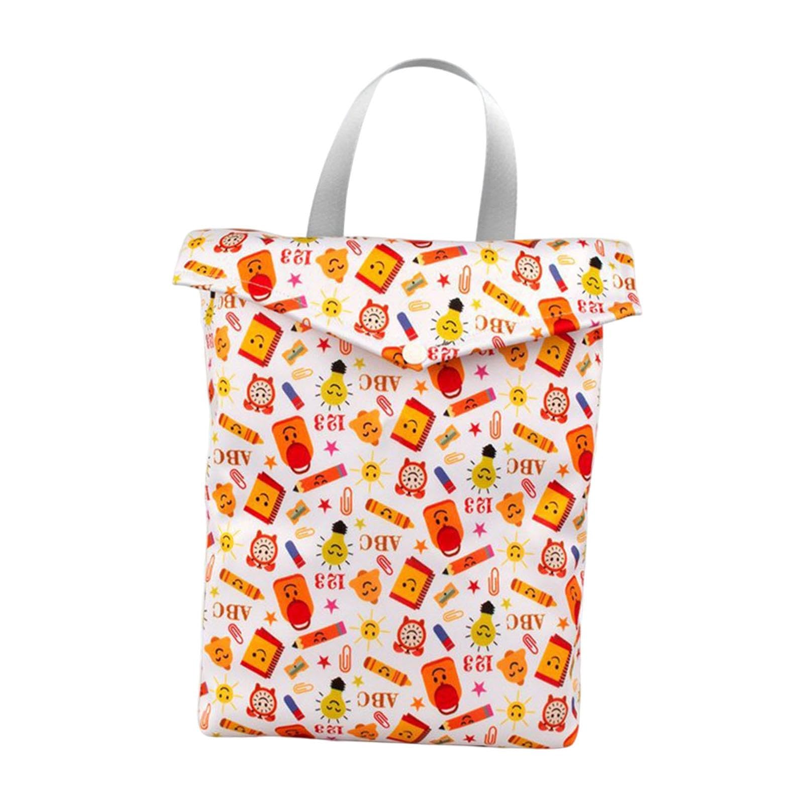 MERISHOPP Baby Cloth Diaper Pouch Gym Bag Diaper Organizer Bag for Yoga Travel Outdoor Smile 25x30cm-picture-25