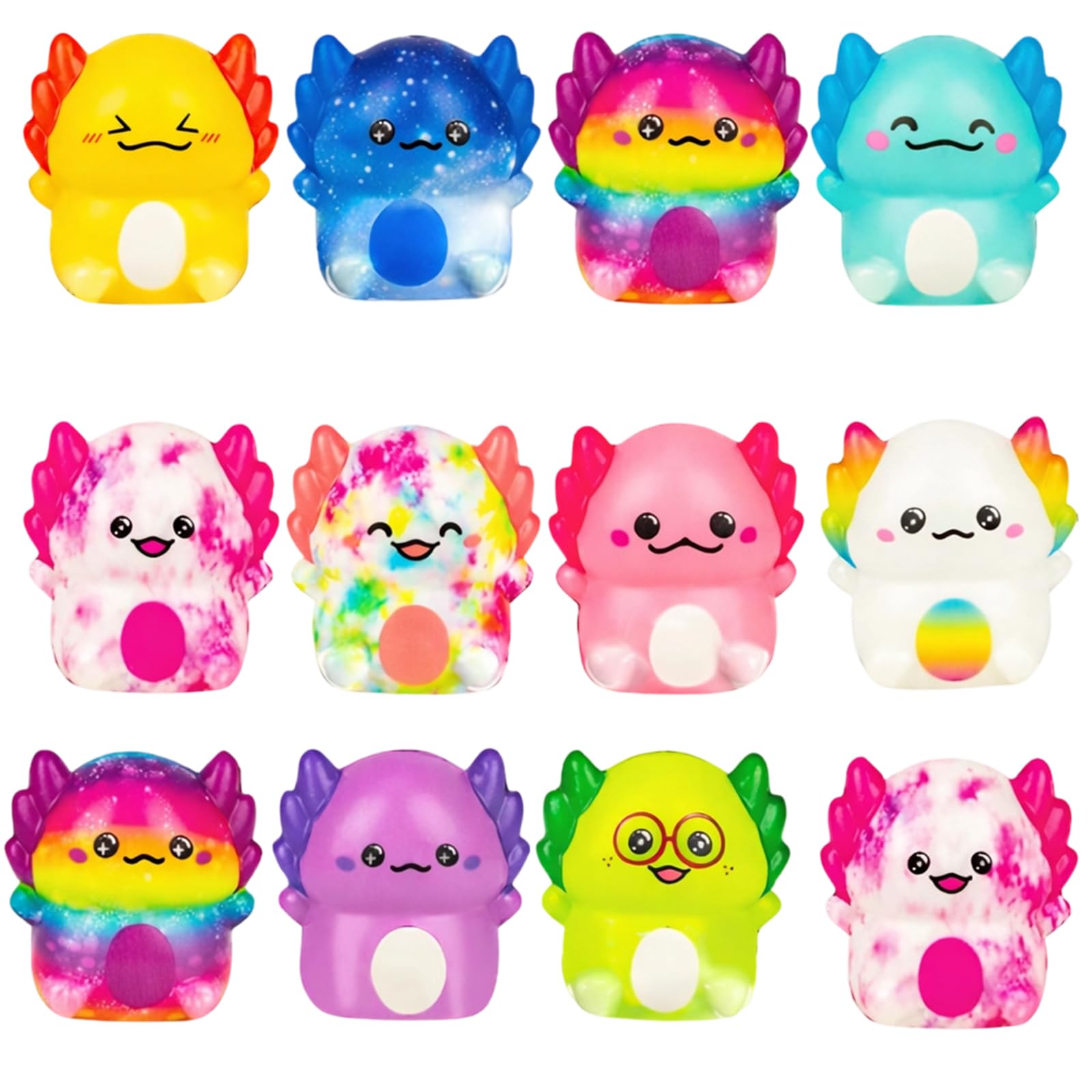 Axolotl fidget, Stress Relief Sensory fidgets, Random Colour Collection of Twelve