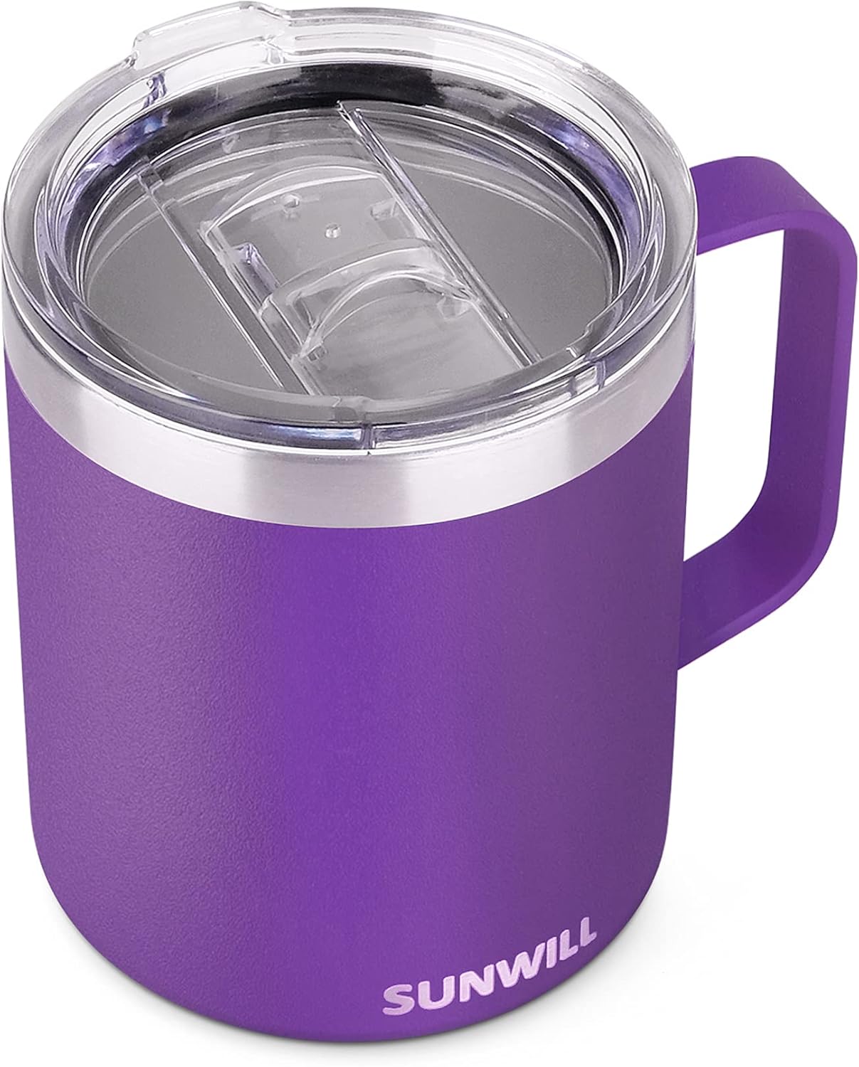 SUNWILL Insulated Coffee Mug with Handle, 14oz Stainless