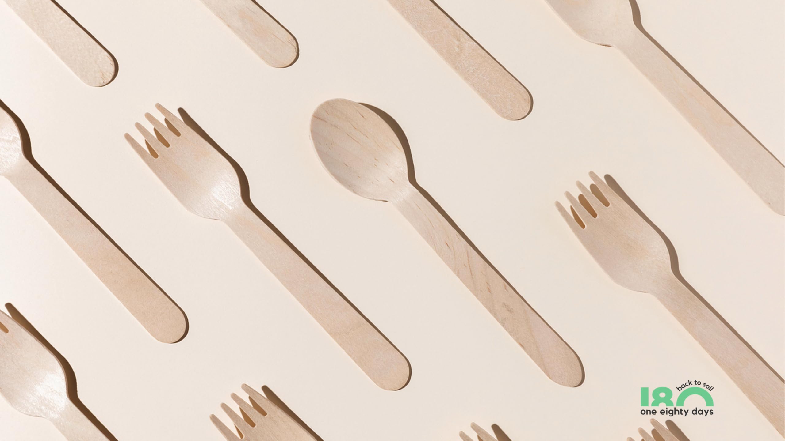 180 Days - Disposable Wooden Spoons & Forks Combo Pack | 25 Spoons + 25 Forks (160mm Length) | Biodegradable & Eco-Friendly Birchwood Cutlery | Ideal for Parties, Events and Catering 2