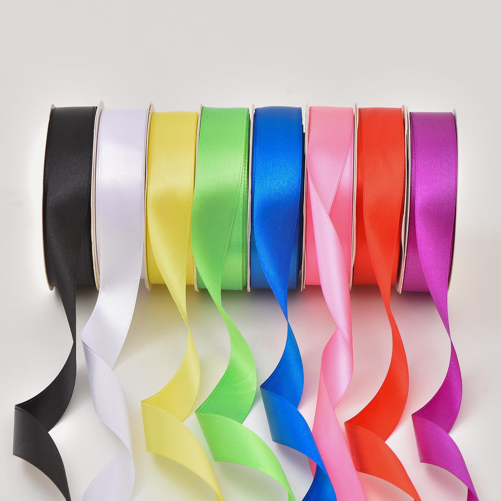 YBLANDEG Ruban De Satin Violet Clair De Couleur Unie, 3,8 Cm X 45,7 M, Ruban En Tissu Polyester Double Face Pour Emballage De Cadeaux, Mariage, Fête, Cheveux, Artisanat, Nœuds, Décoration à Faire