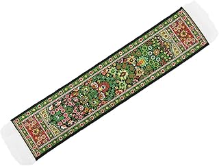 Melody Jane Dollhouse Green & Red Turkish Woven Carpet Runner Miniature Rug 1:12 Scale