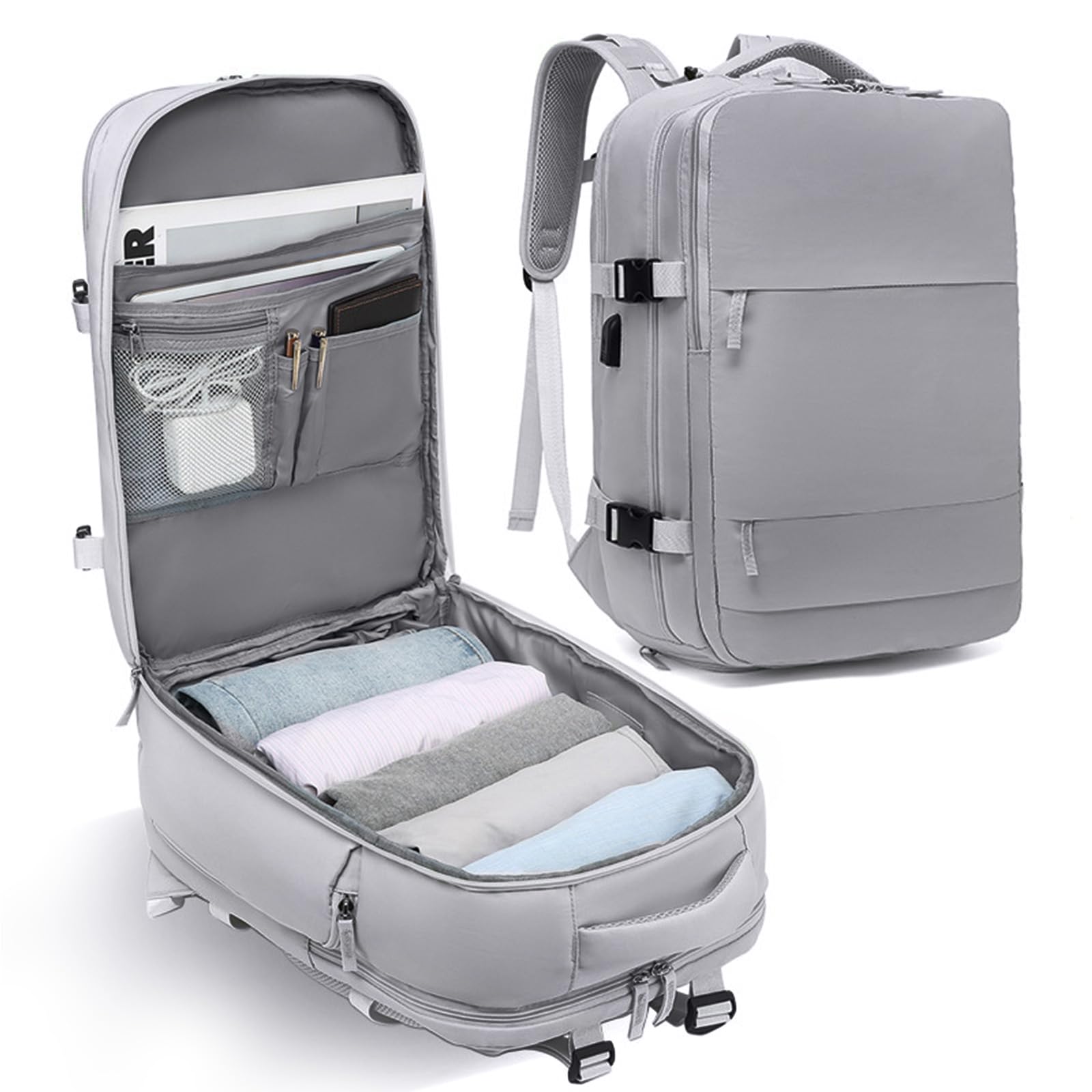 Zaino Multifunzione per classificazione Umido e Asciutto di Grande capacit con Porta USB e Scomparto Separato per Scarpe per Sport di Viaggio e Fitness Impermeabile