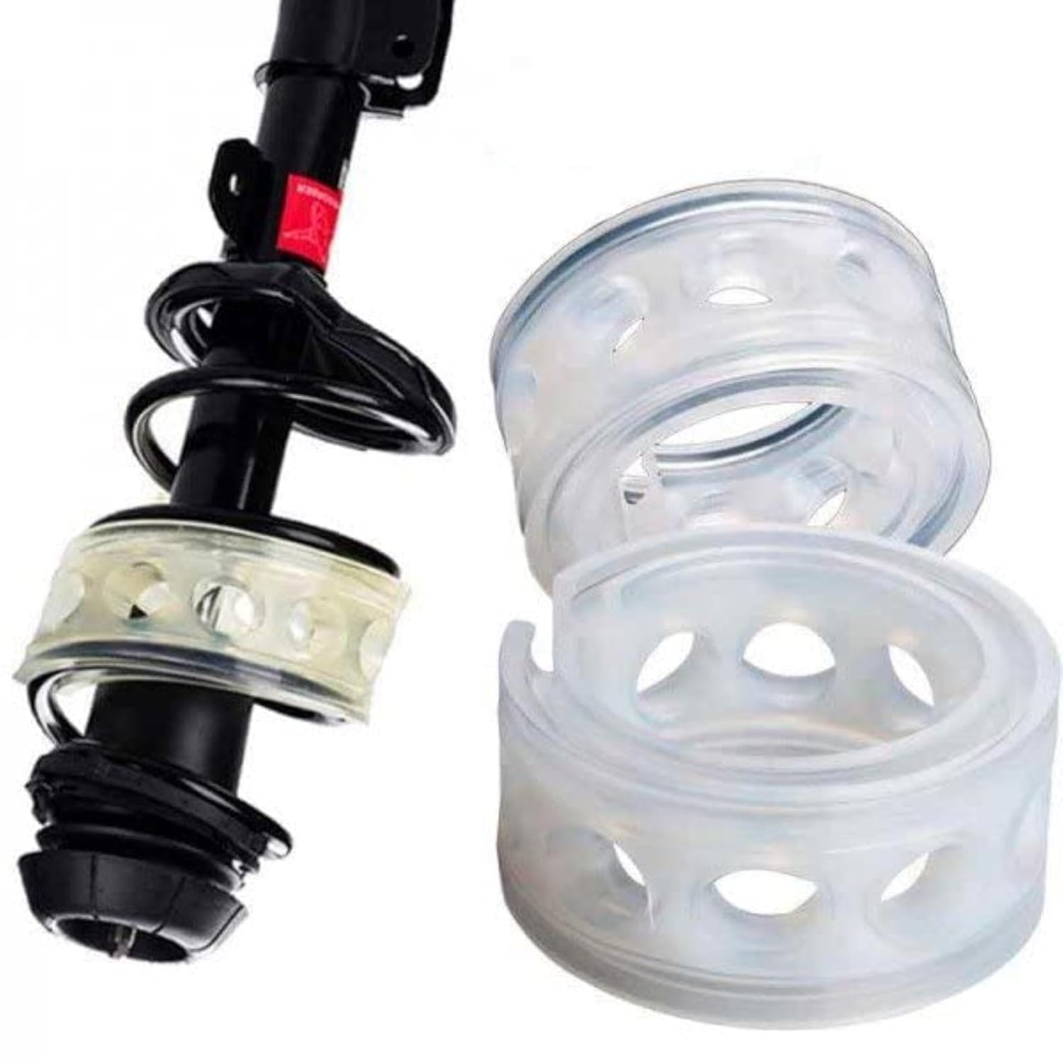 CAREflection 2Pcs Universal Car Shock Absorber Spring Bumper Power Auto