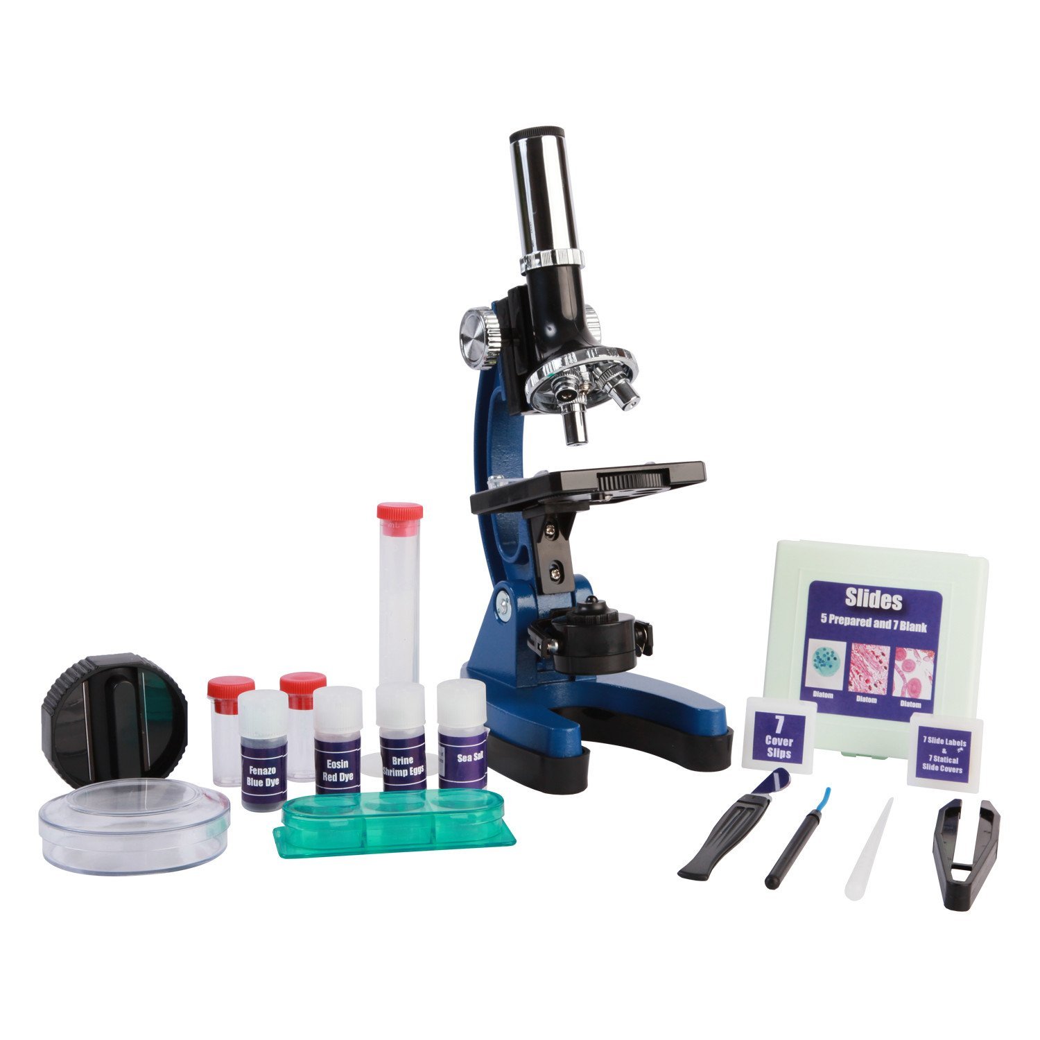 EXPLORE ONEBeginner Microscope for Kids - 100X, 400X & 900X Magnification, Compact Size & Sturdy Build - Perfect for at Home and School. Comes with Hard-Shell Case