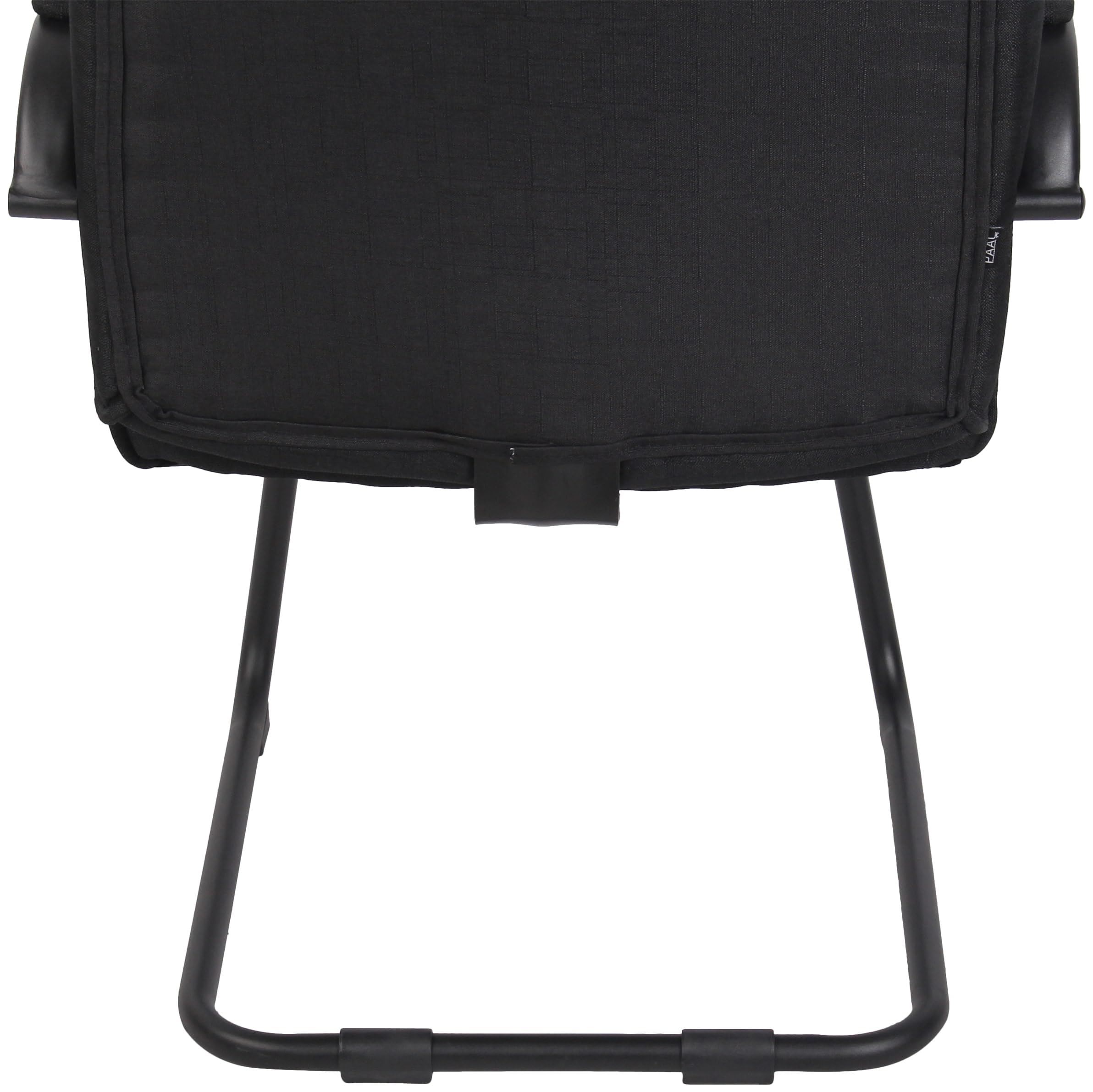 Silla Cantiléver Attila Tapizada en Tela con Base de Metal y Reposabrazos, Negro