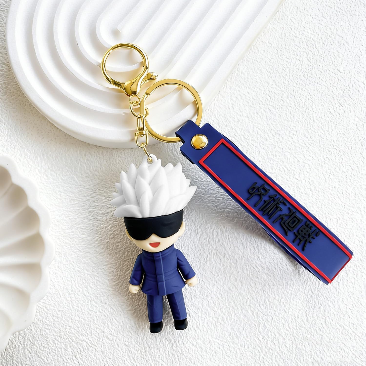 JJK Novelty Keychain, Collectable Anime Mini Figure, Fun Keyring Jewelry Gift for Men and Women