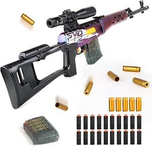 Pistolets Jouet, Pistolet avec éjection Balles Souples, Mousse Jouet Blaster, Pistolet a Bille Molle, Pistolet Jouets pour de Plus de Adulte, Fusil Sniper