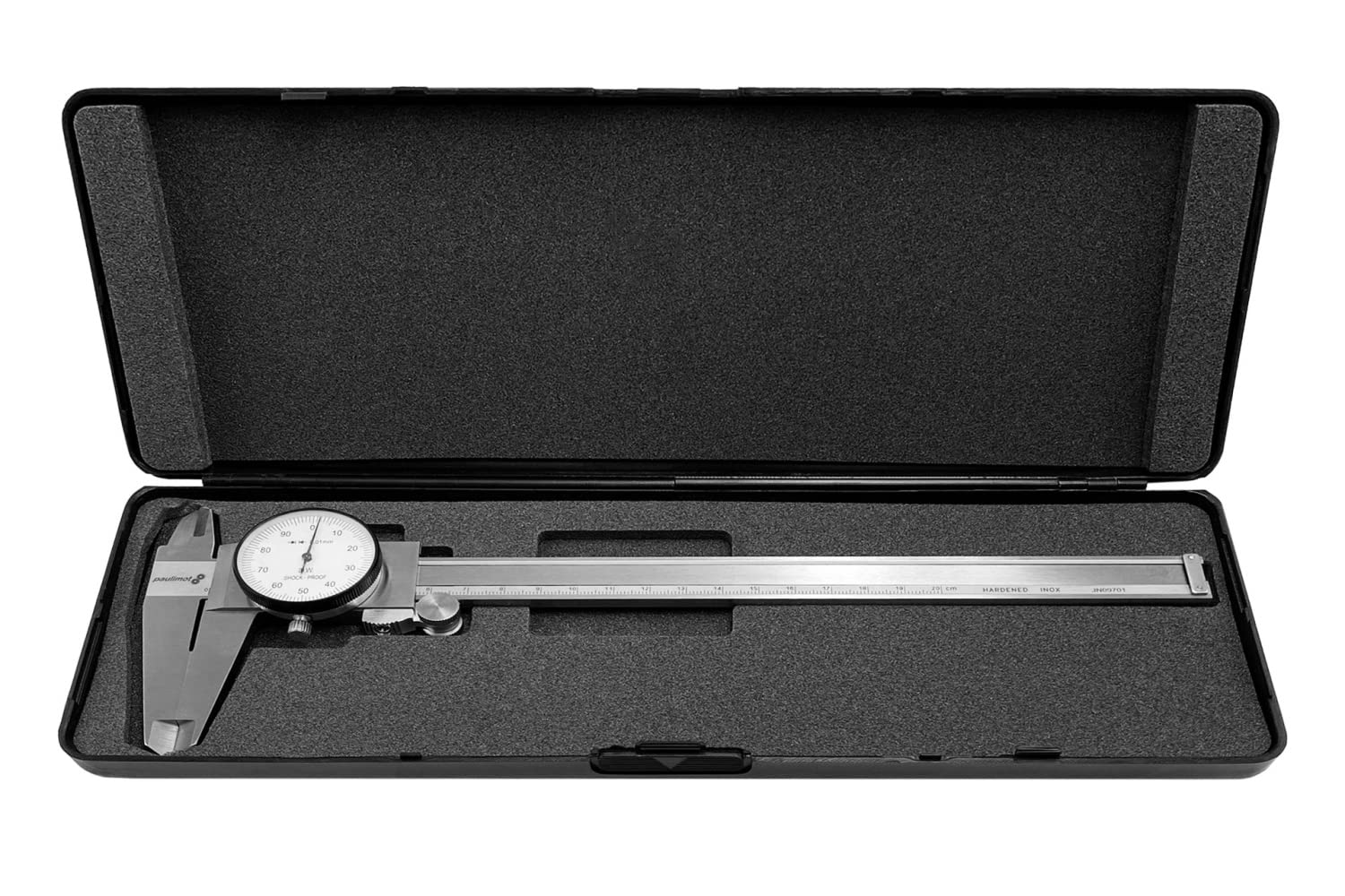PAULIMOT Messschieber mit Uhr 0-200 mm, rostfrei INOX : Schnäppchen-Ausführung vorhanden