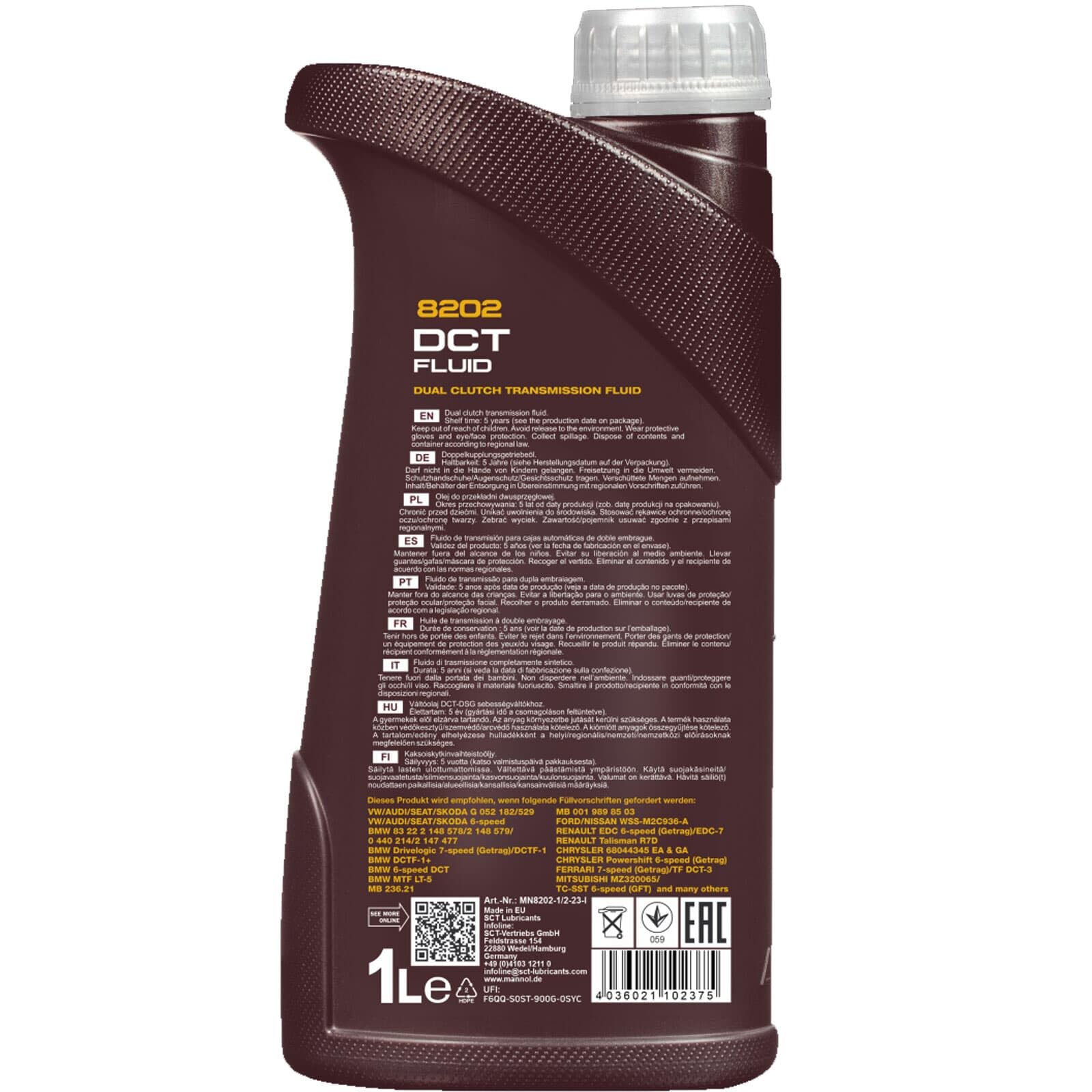 SCT Mannol 6x 6xMN8202-1 Getriebeöl (6 L) | 6x 8202-1, Mannol 8202 Dct Fluid
