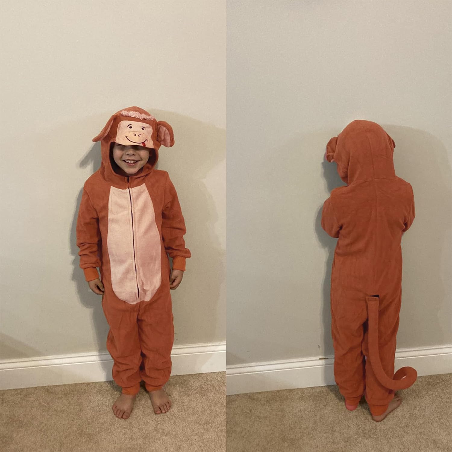 Animal Costume Kids, Cheetah/Monkey/Black Cat/Blue Monster/Dalmatians/Santa/Snowman Onesie for Girls Halloween - Image 3