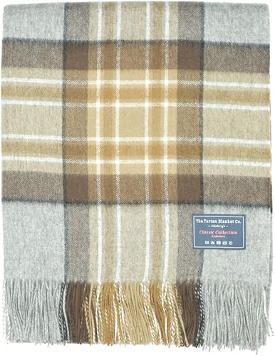 Miniatura 5 de The Tartan Blanket Co. Manta de lana de cordero Buchanan Antique Tartan (59" x 79")