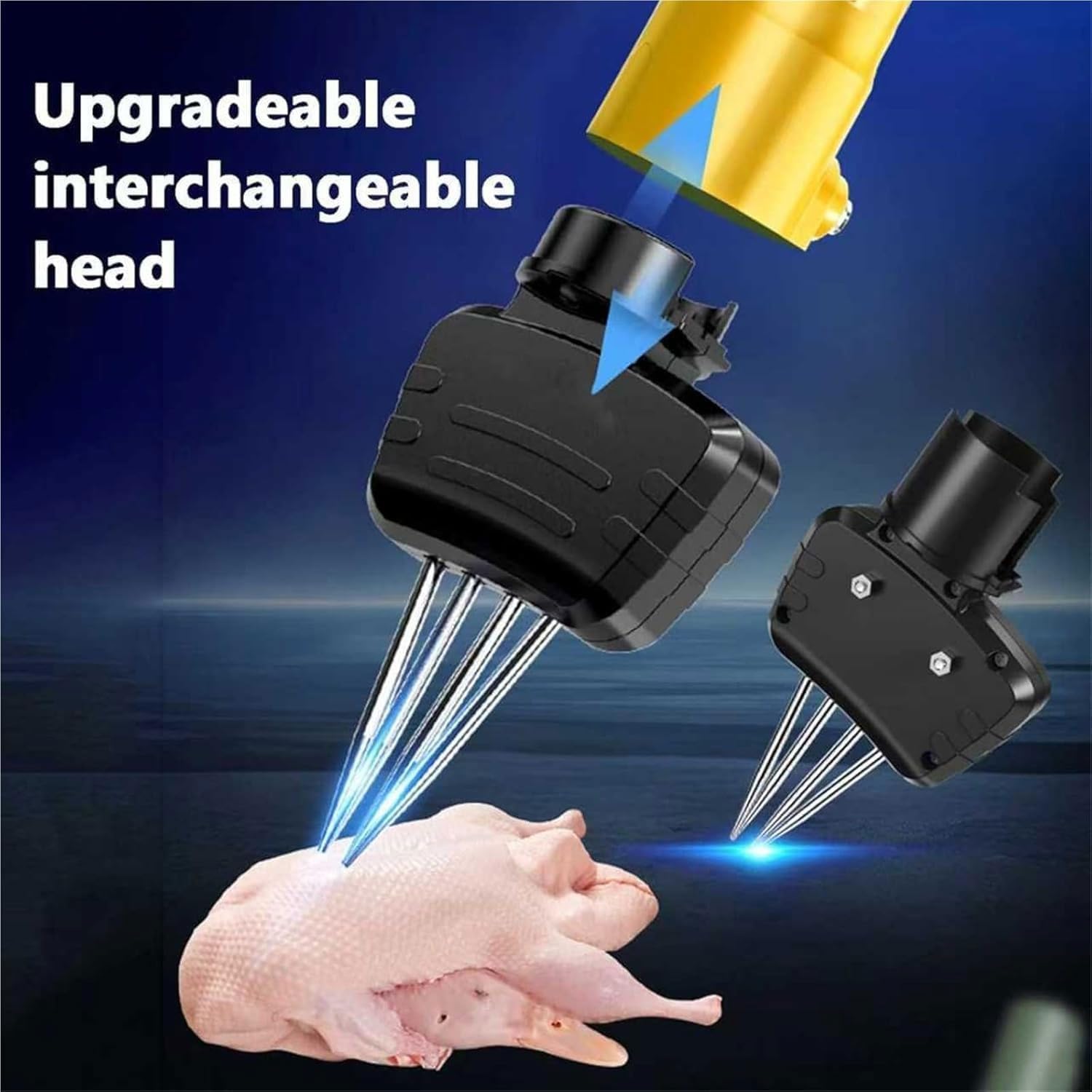 Desplumador eléctrico de aves de corral, máquina de mano con cabezal ajustable, diseño impermeable, piezas reemplazables, para aves y aves de corral
