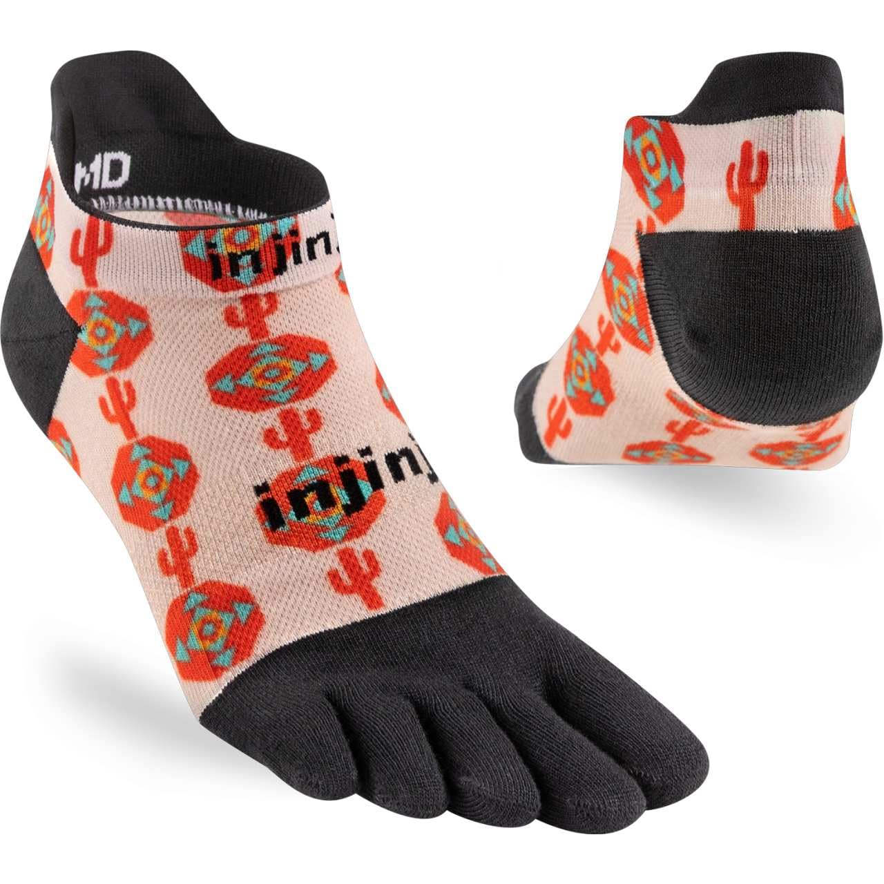 Injinji Artist Designed No Show Running Toe Socks L