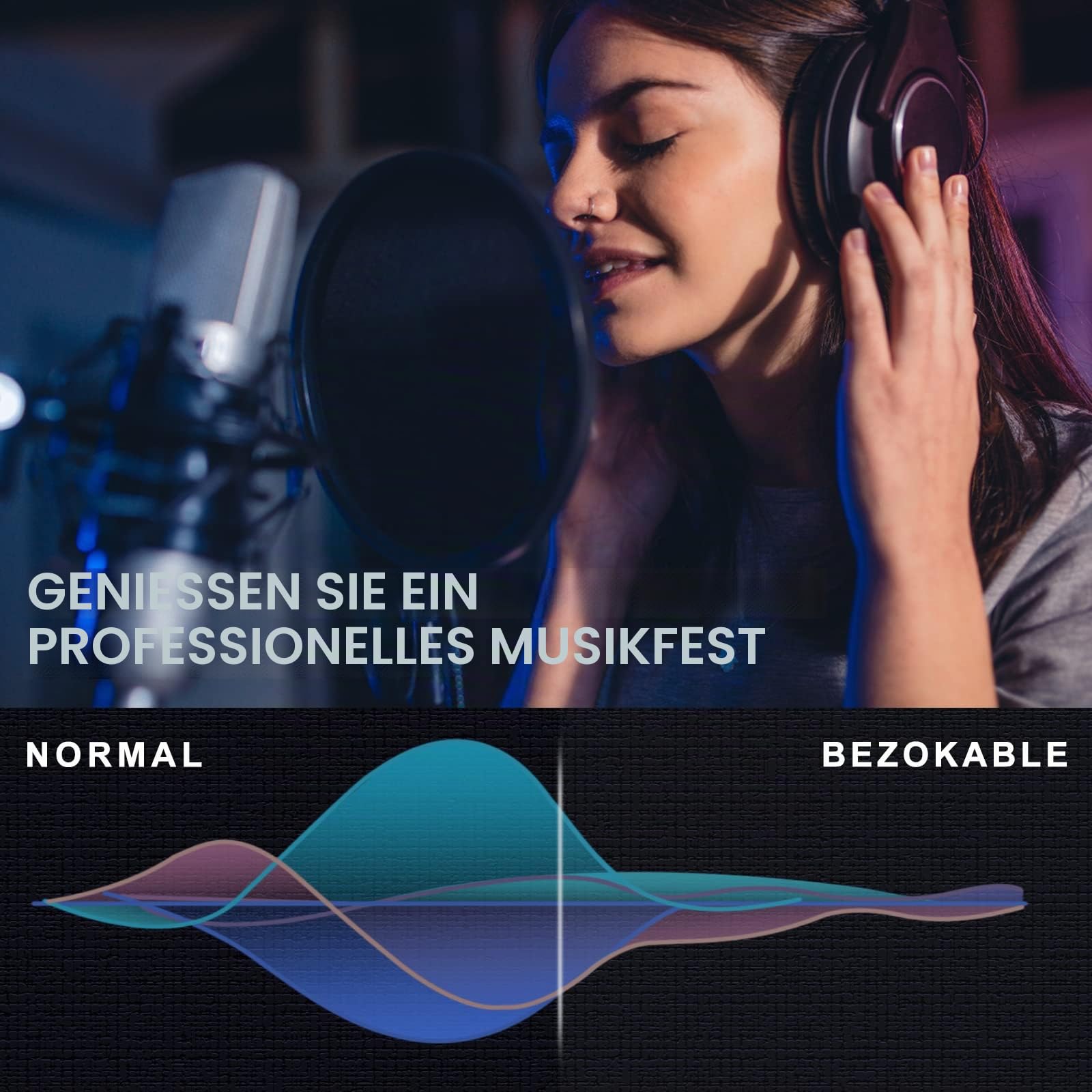 XLR-Kabel, XLR-Mikrofonkabel, 3 m, 6 Packungen, Mikrofonkabel für Mikrofone, Mixer und Lautsprechersysteme