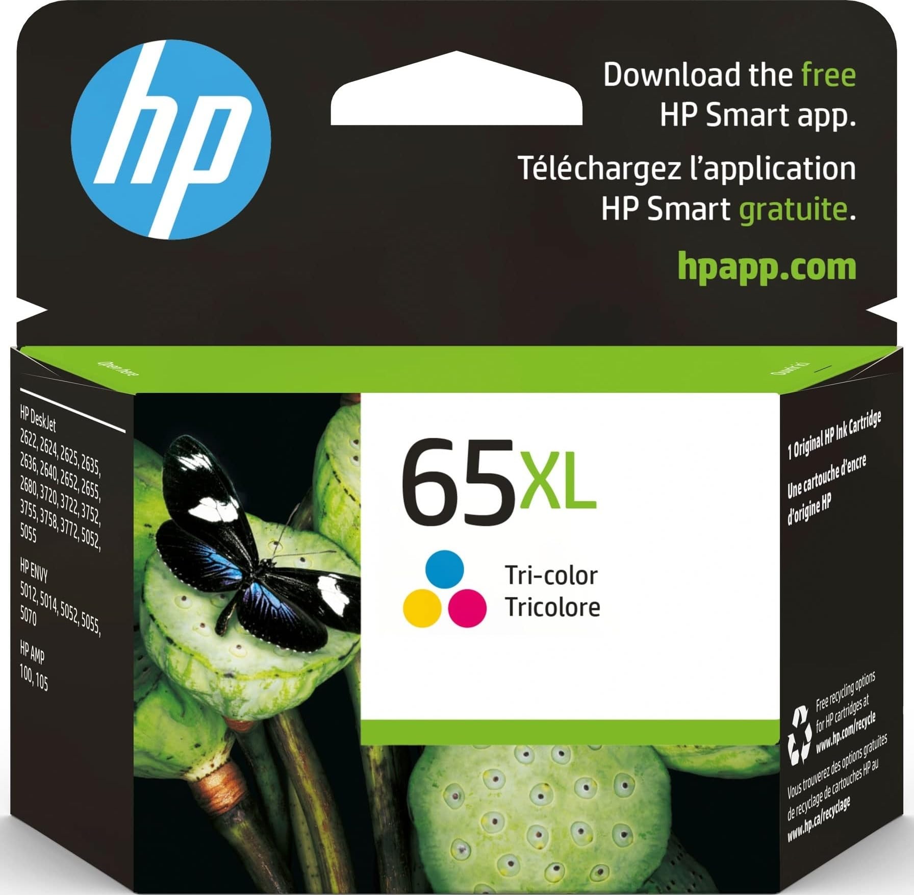 Photo 1 of HP 65XL Tri-Color High-Yield Ink Cartridge