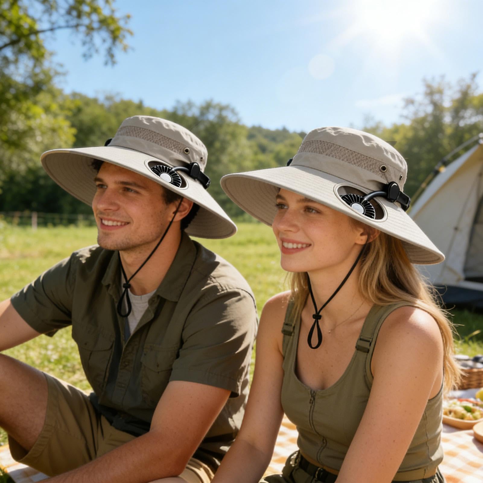 Sombrero de playa – Ala ancha ajustable | Sombrero de sol de ala ancha – para playa, camping, senderismo, correr, jardinería, viajes, vacaciones, festivales