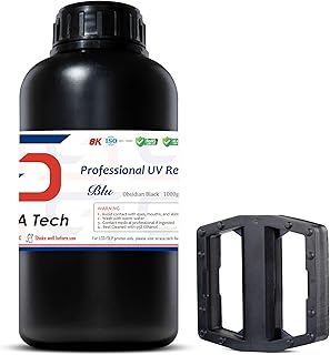 Siraya Tech Blu 3D Printer Resin 1000g Obsidian Black Strong and Precise High Resolution 3D Printing Resin 405nm UV-Curing Rapid Resin for LCD DLP 3D Printer