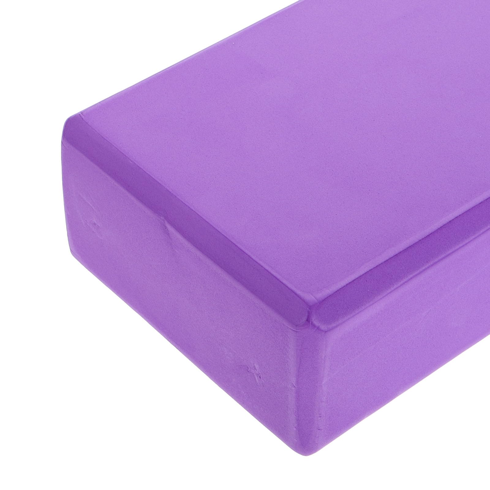 Set 3 Pezzi Yoga con 2 Blocchi in Eva Porpora e 1 Cintura per Stretching Leggero e Facile da Trasportare per Sessioni di Hot Yoga e Giardino