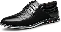 FLAGELIFASHION Men's Premium Leather Oxford Shoes - Comfortable Business Casual Dress Loafers for Office, Walking & Driving