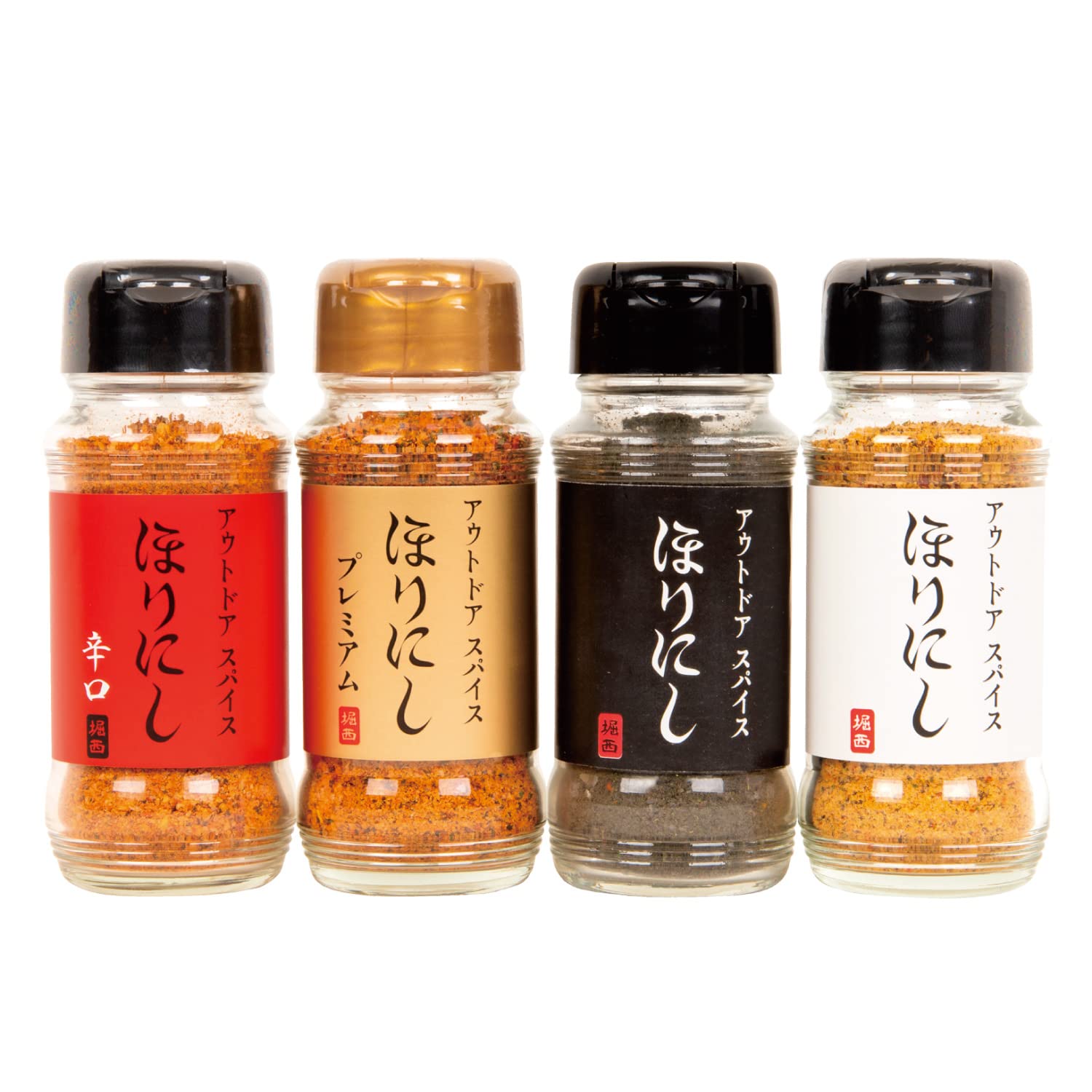 アウトドアスパイス ほりにし アソートセット (4本, 白 赤 金 黒)