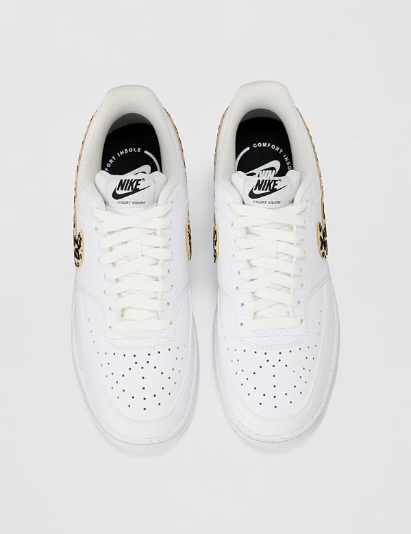Nike Women's Court Vision Low Next Nature SE Shoes, White/Multi-Color-Black, 7 by Nike - Image 5