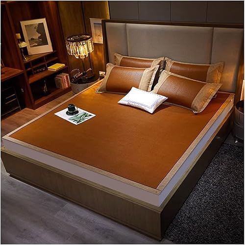 Alfombrilla de dormir de ratán de verano, almohadilla de cama natural de artemisa, cubrecolchón refrescante, colchoneta transpirable para aire