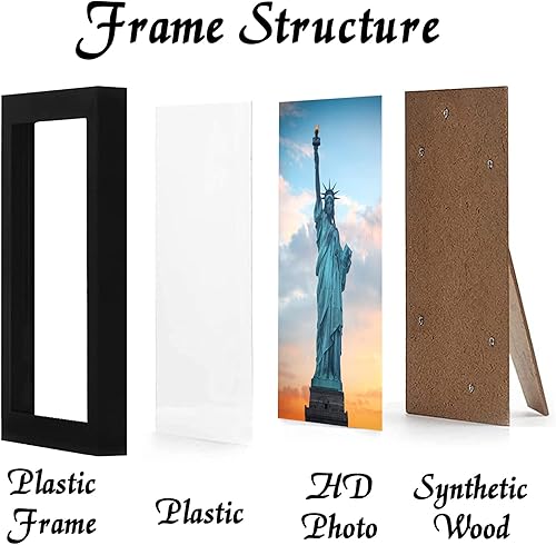 Miniatura 2 de OMAIGAR Marco de fotos de 8 x 12 pulgadas para póster de 8 x 12 pulgadas, certificado de lienzo negro, marco de fotos de alta transparencia, para
