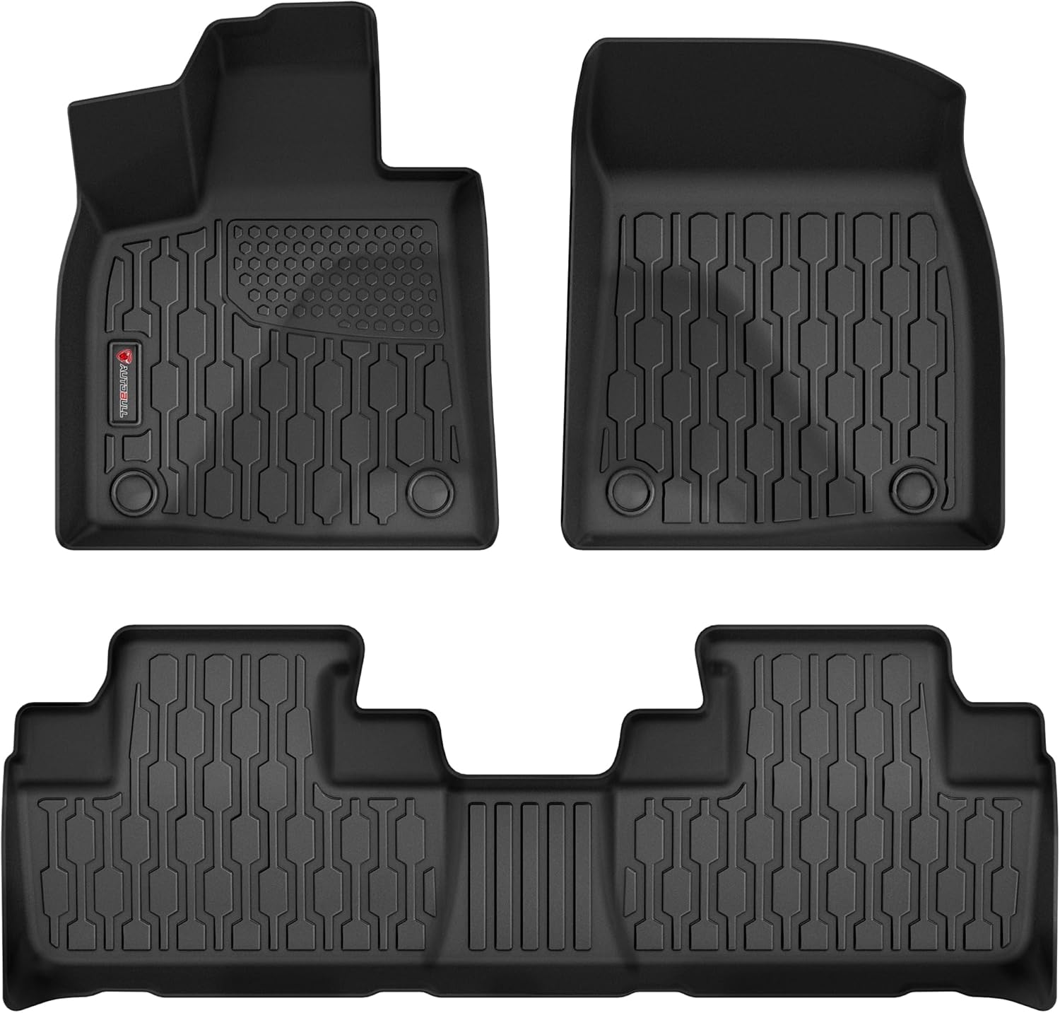 Floor Mats Compatible with 2016-2022 Lexus RX(RX350/RX450h)/2018-2022 RXL(RX350L/RX450hL), All Weather TPE Floor Liners, Custom Fit Car mats, 1st & 2nd Row, Black