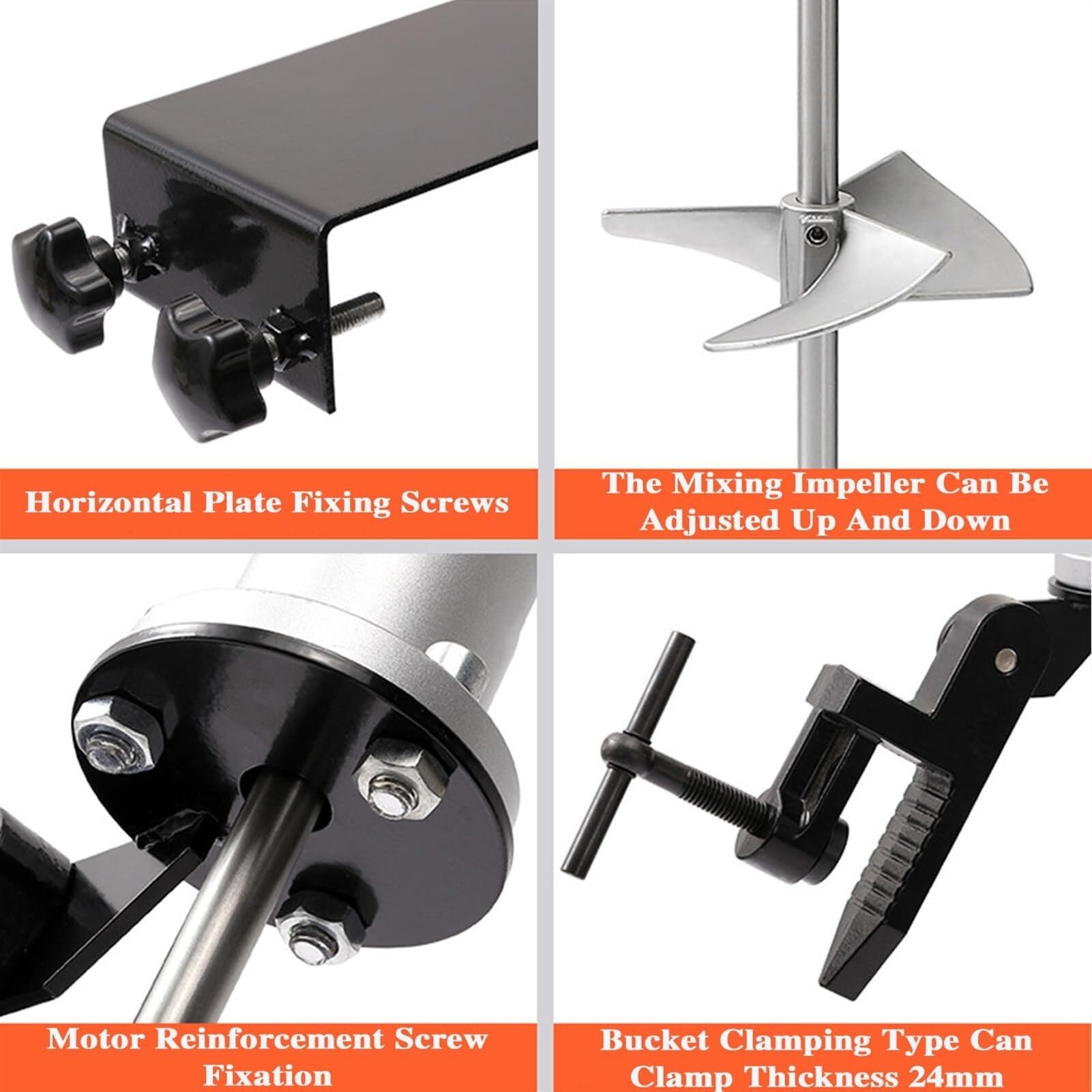 Miscelatore Pneumatico per Vernici Miscelatore Pneumatico per Vernici, 55 galloni 3/4 HP Serbatoio Barrel Clip Staffa Agitatore ad Aria, Macchina di agitaz(