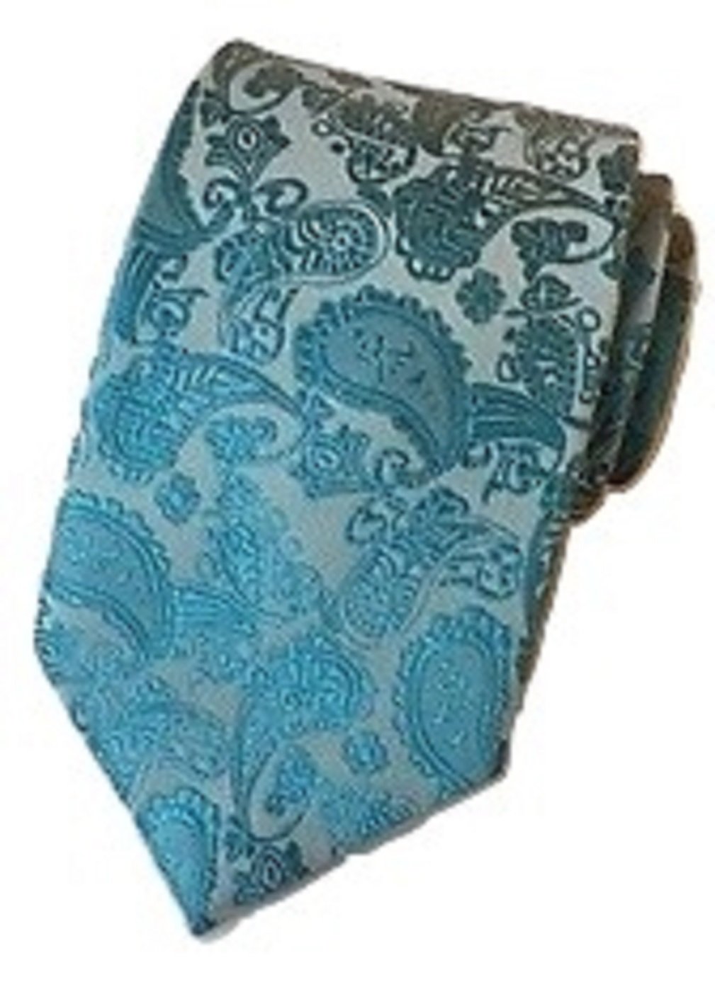 Ll Men's Turquoise L&L® Premium Woven Paisley Jacquard Silk Tie Gift Wedding Event Uk (Turquoise)