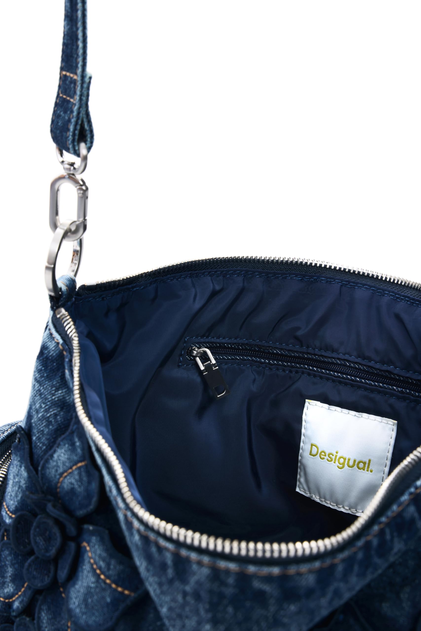Desigual borsa a tracolla Curio Denim Bag Denim Dark Blue