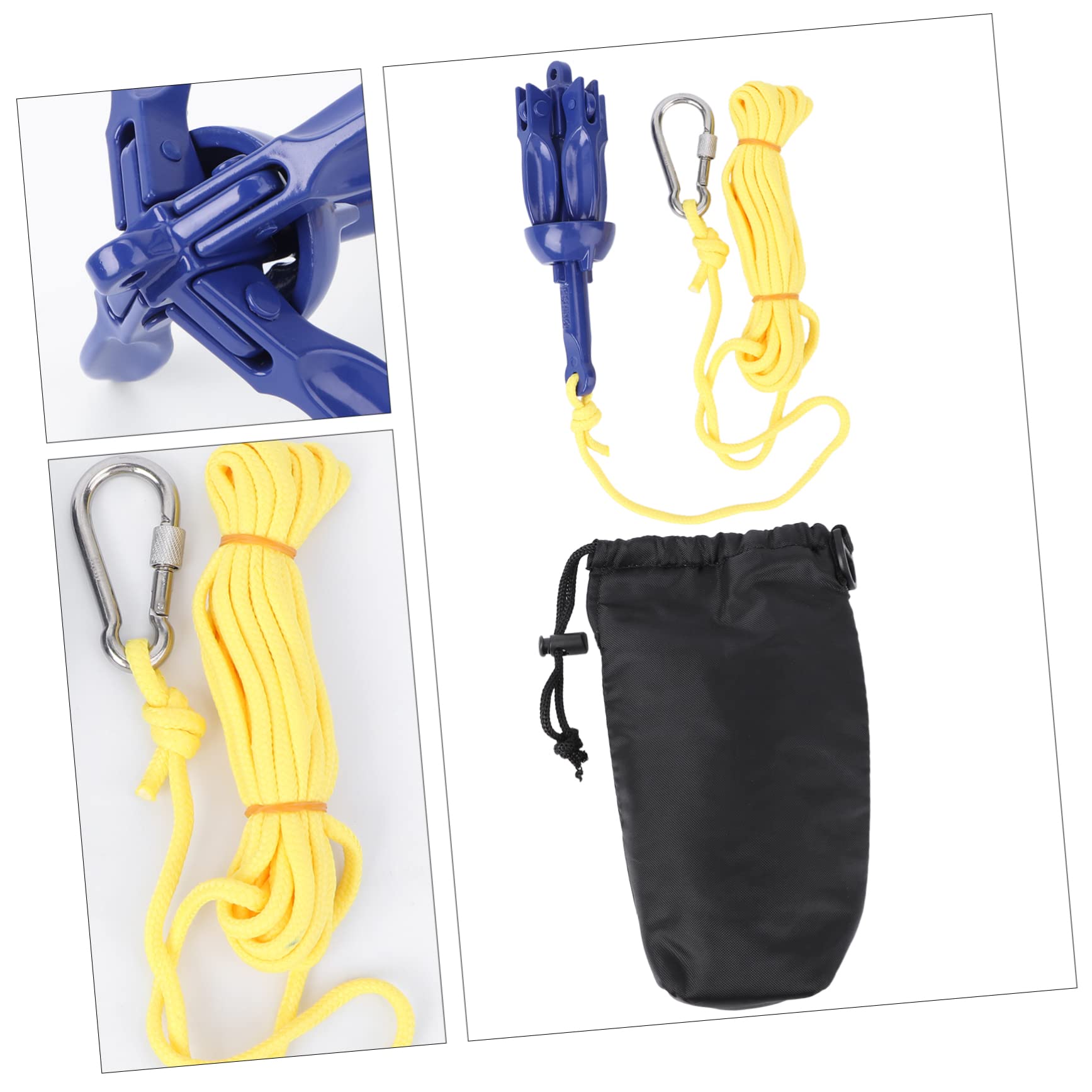 balacoo Foldablekayakanchor Kit Tins Canoe Anchor Anchor Accessories for Kayaks