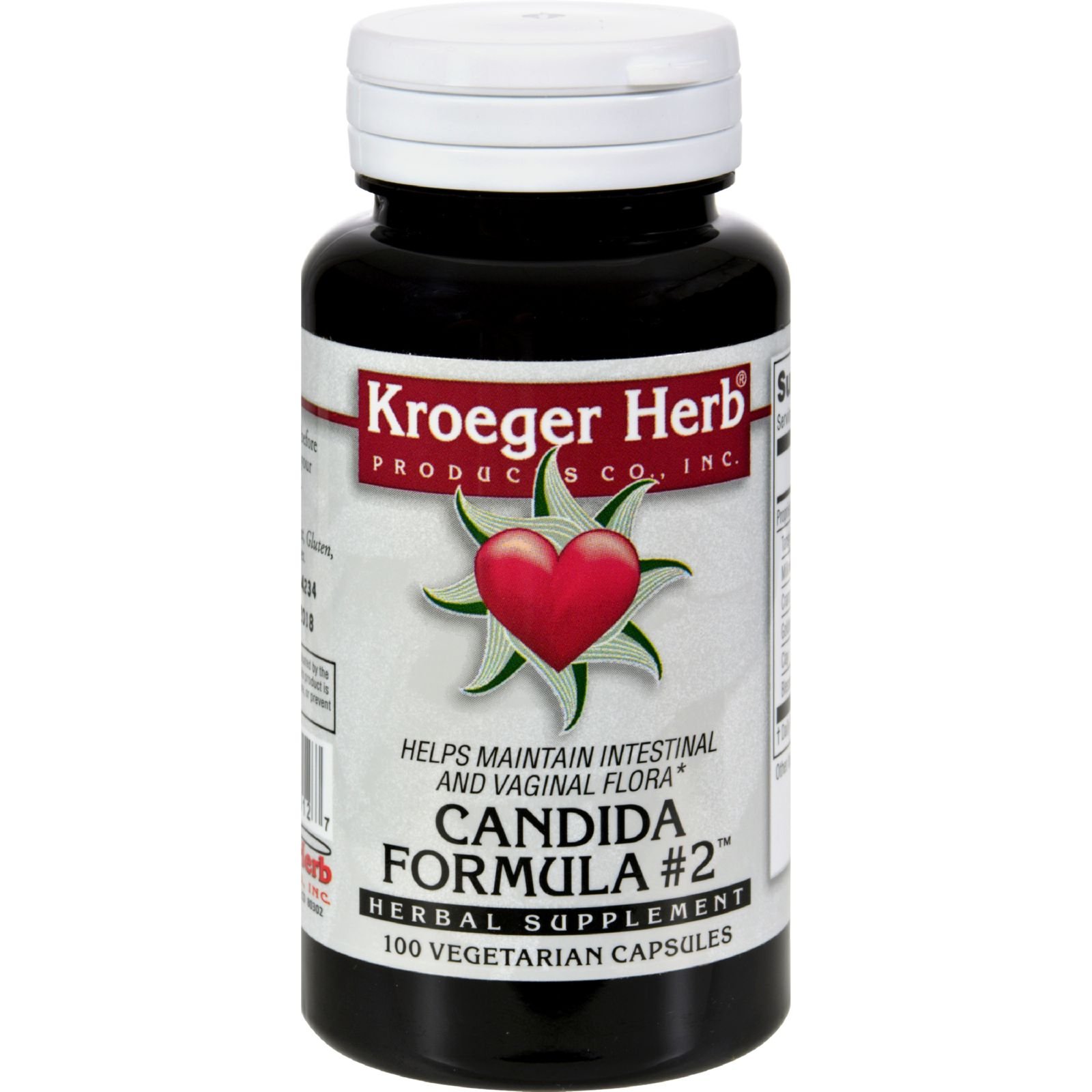 Kroeger Herb Products, Candida Formula #2, Cleanse Support, Detox for Natural Candida Cleanse, Helps Gut and Vaginal Health, Yeast Supplement, Candida Overgrowth, Intestinal Supplement, Made in USA