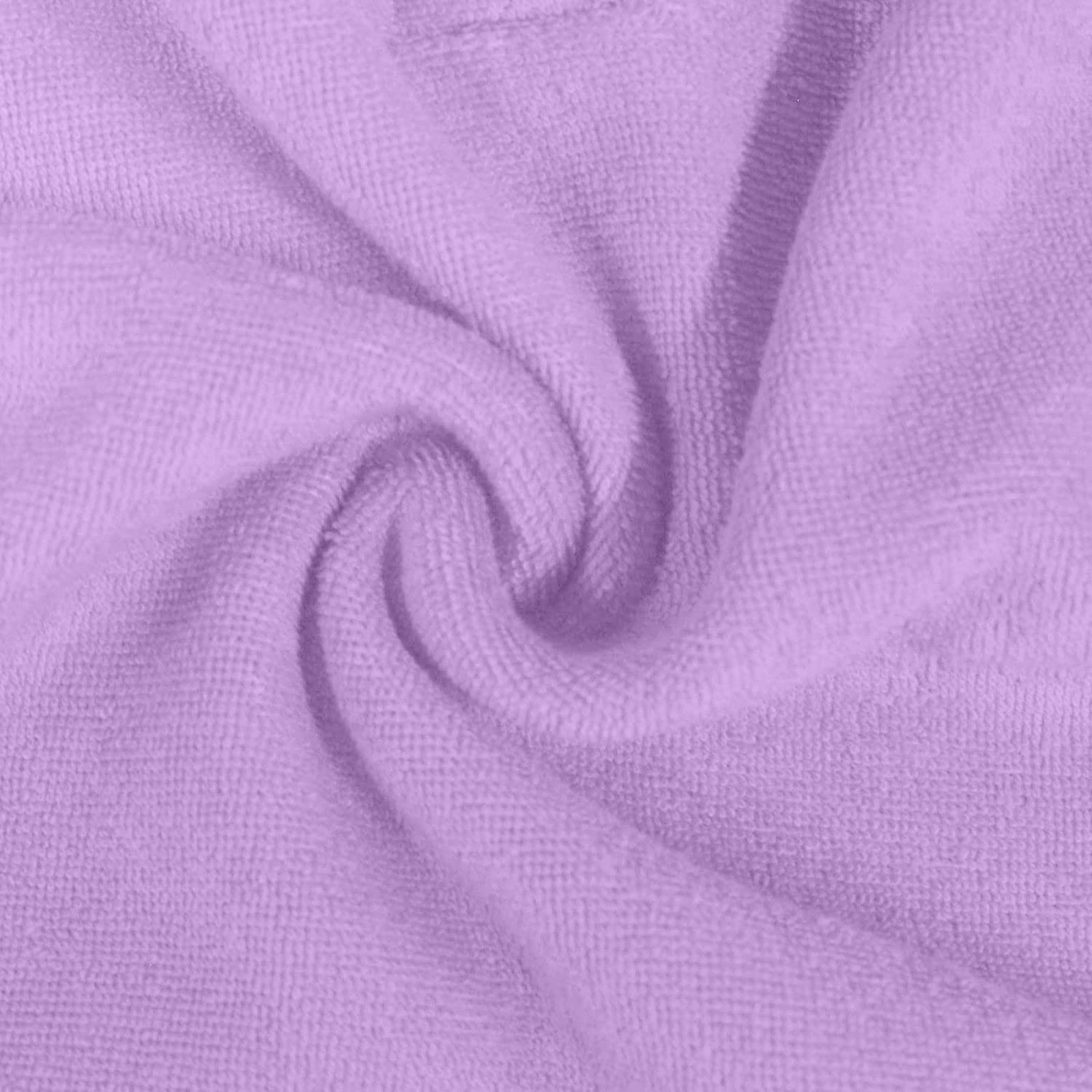 Mercatoo Girl's Swimsuit Zip Up Terrys Cover Up Hooded Bathrobe with Pockets Short Sleeve Bathing Suit Toddler Dress Cardigan (Purple, 6-7 Years)