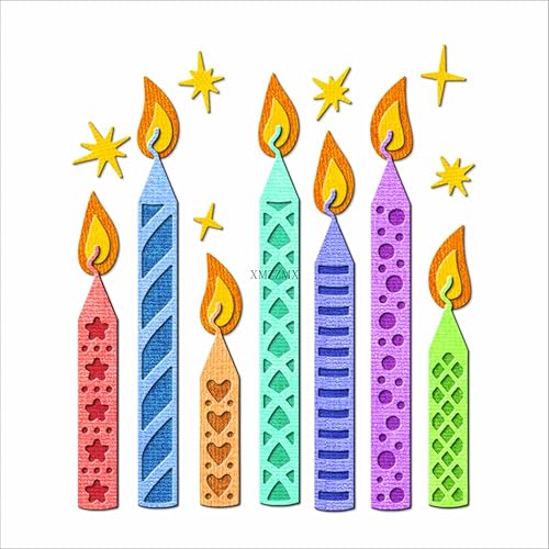 Troqueles de corte de metal para fiesta de cumpleaños para hacer tarjetas, plantillas de kit de troqueles en relieve de papel, suministros de